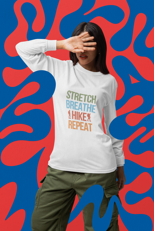 Hiking Motivational Long Sleeve Tee, Unisex Outdoor Shirt, Adventure Clothing, Fitness Gift, Nature Lover Apparel, Hiking Gear