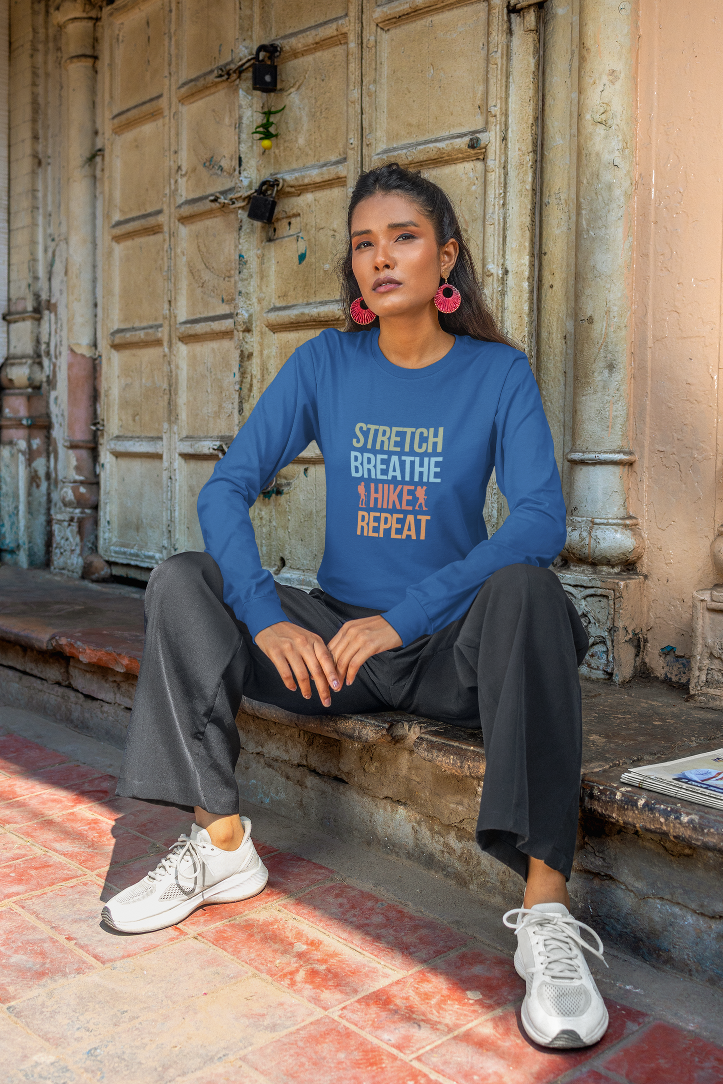 Hiking Motivational Long Sleeve Tee, Unisex Outdoor Shirt, Adventure Clothing, Fitness Gift, Nature Lover Apparel, Hiking Gear
