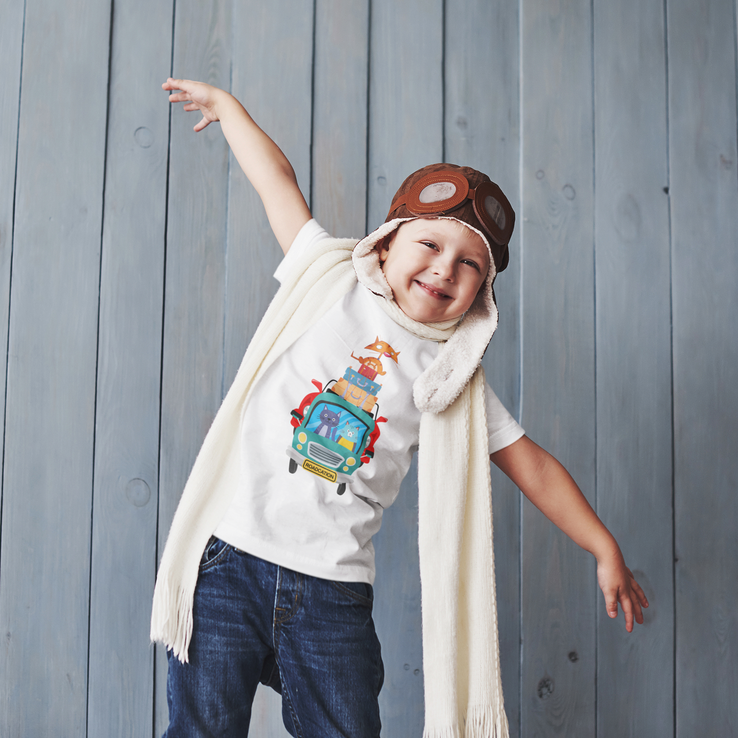 Whimsical Travel Adventure Toddler Tee, Kids Summer Shirt, Playful Vacation T-Shirt, Cute Animal Graphic Tee, Fun Family Trip Apparel