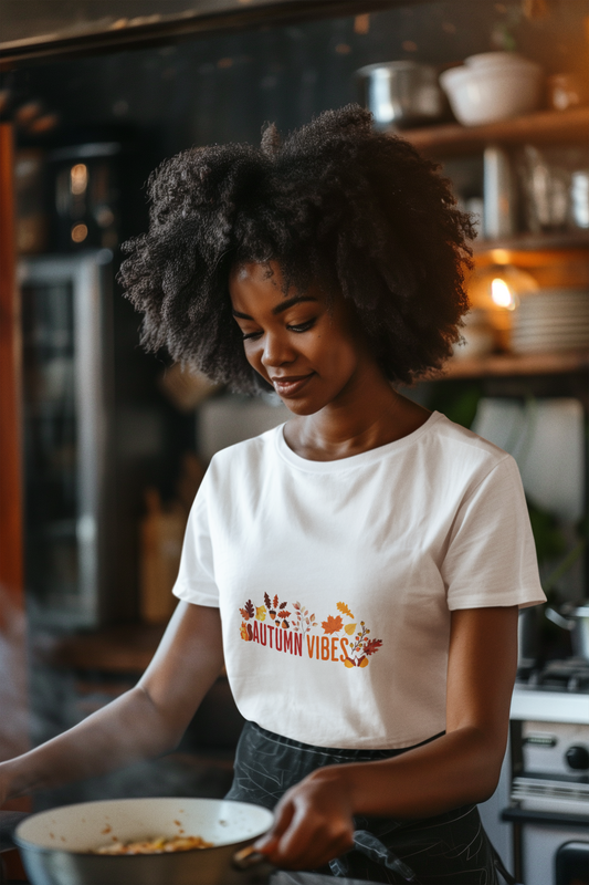 Autumn Vibes Fall Tee Cozy Unisex Cotton Shirt, Seasonal Fashion, Thanksgiving Gift, Everyday Casual Wear