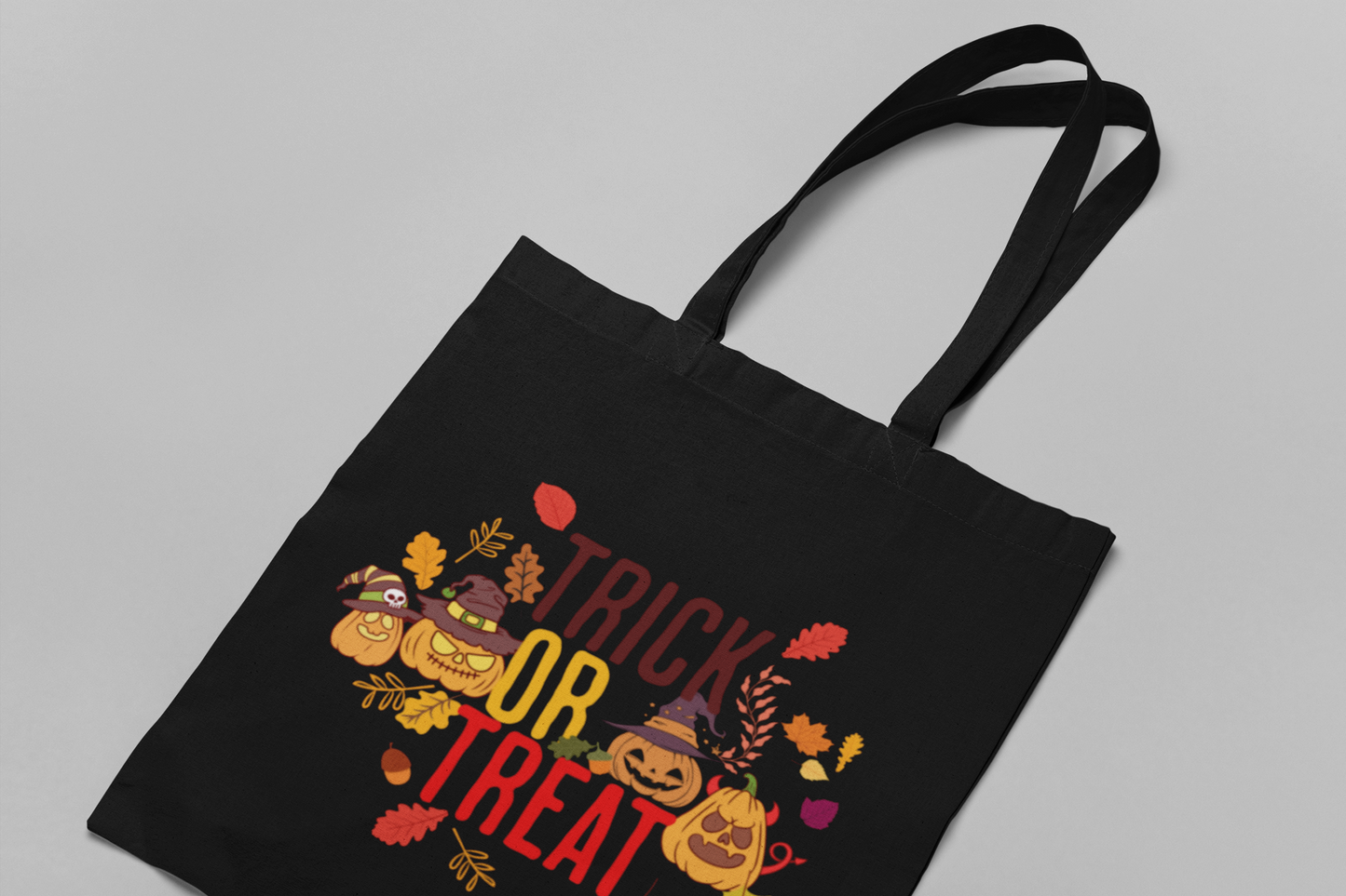 Halloween Cotton Canvas Tote – Reusable Trick or Treat Shopper, Spooky Gift Bag, Fall Festival Tote, Eco-Friendly Holiday Accessory