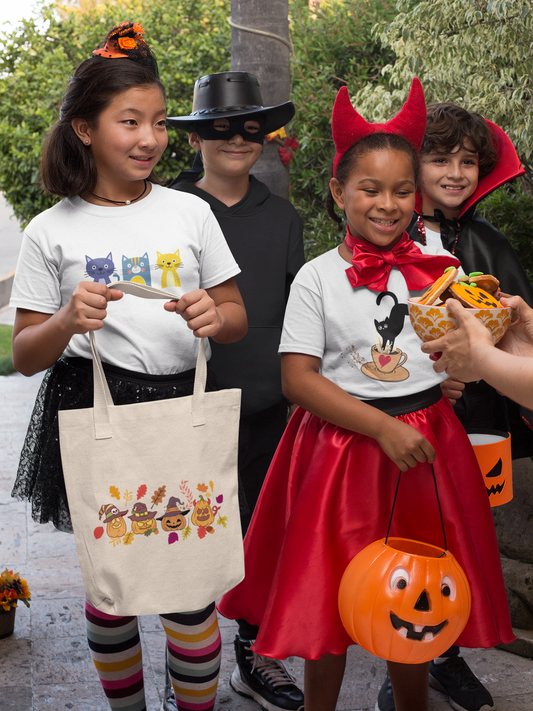 Pumpkin Halloween Tote Bag – Eco-Friendly Trick or Treat Shopper, Reusable Fall Market Tote, Cute Seasonal Gift Idea