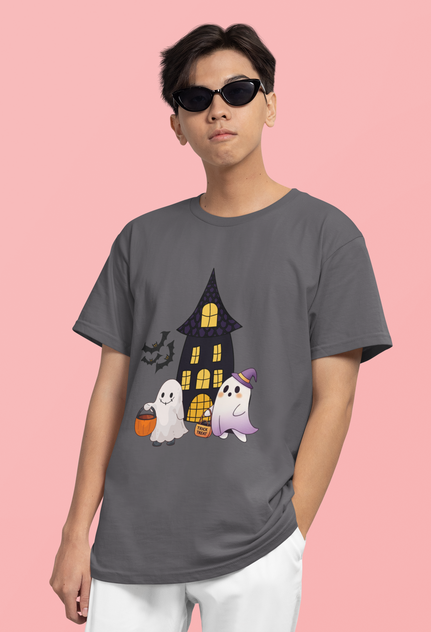 Kids Halloween Ghost Tee | Fun Trick-or-Treat Shirt, Spooky Party Outfit, Halloween Costume, Cute Kids Tee, Fall Celebration Gear