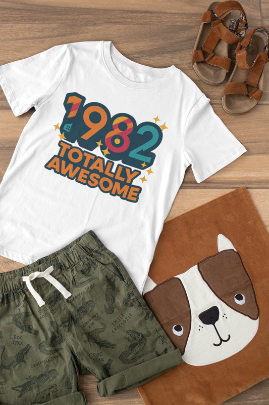 Retro Vibe 1982 T-Shirt Born to Vibe Cotton Tee, Vintage 80s Style Unisex Shirt, Birthday Gift, Casual Everyday Top