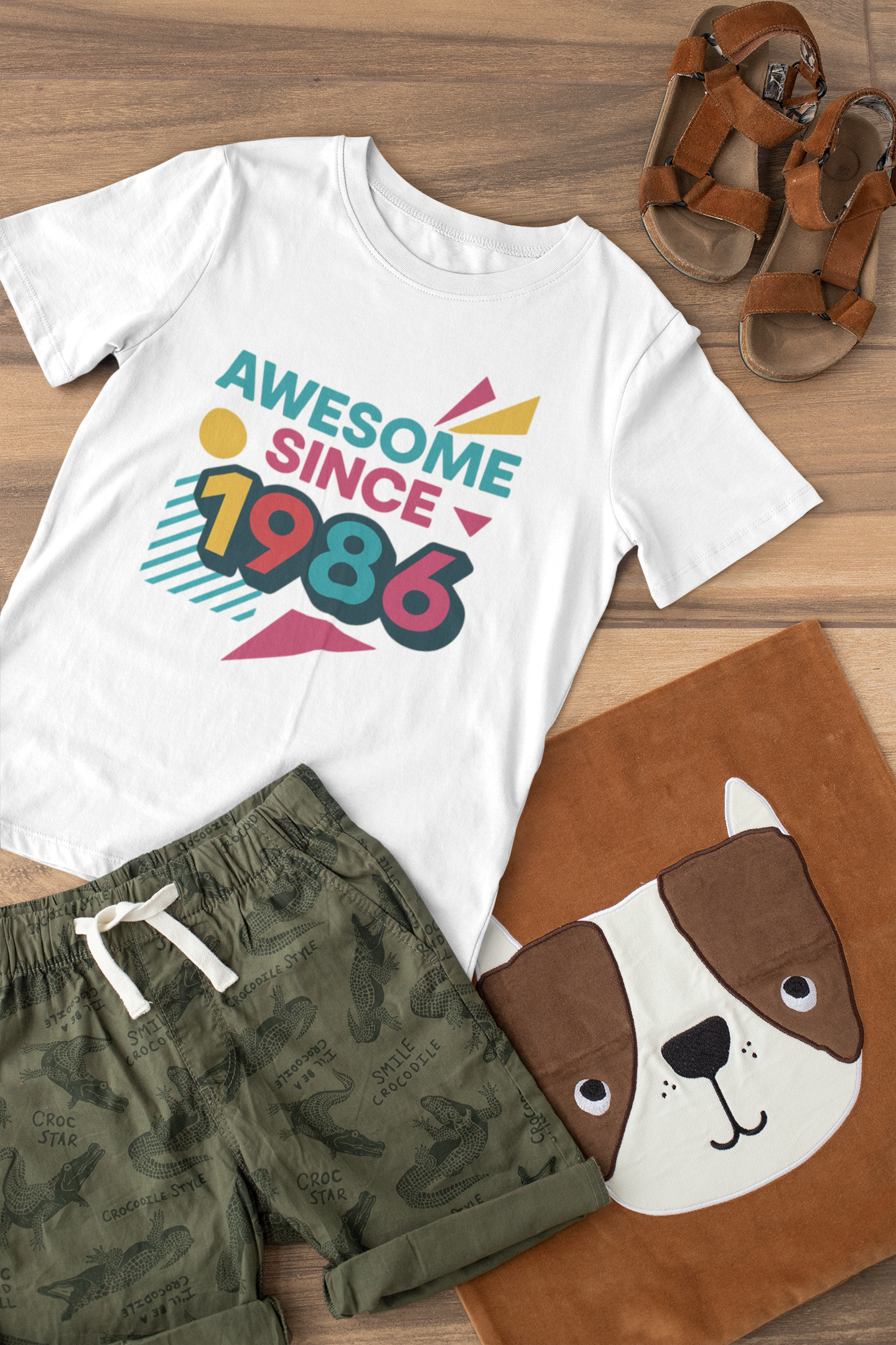 Retro Vibe 1986 T-Shirt Born to Vibe Cotton Tee, Vintage 80s Style Unisex Shirt, Birthday Gift, Casual Everyday Top