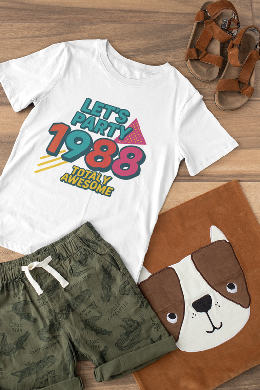 Retro Vibe 1988 T-Shirt Born to Vibe Cotton Tee, Vintage 80s Style Unisex Shirt, Birthday Gift, Casual Everyday Top