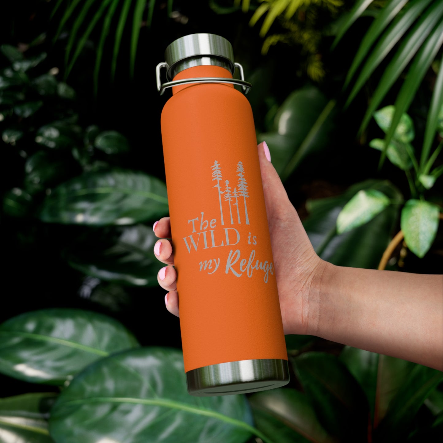 The Wild Is My Refuge – 22oz Insulated Water Bottle | Adventure Gift for Nature Love