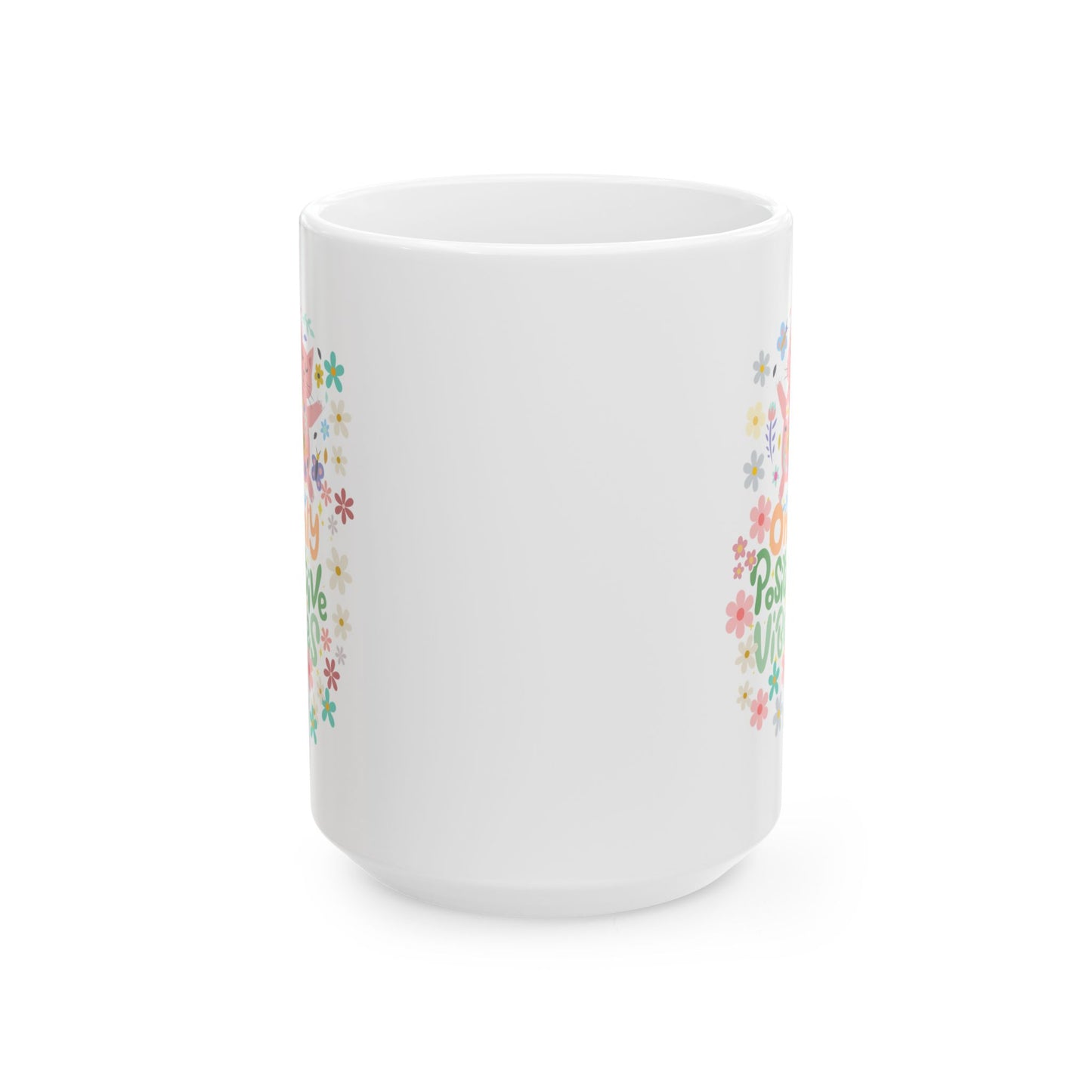 Floral Love Ceramic Mug | Personalized Coffee & Tea Cup, Cute Gift for Friends, Spring Home Decor, Mother’s Day Flower Mug