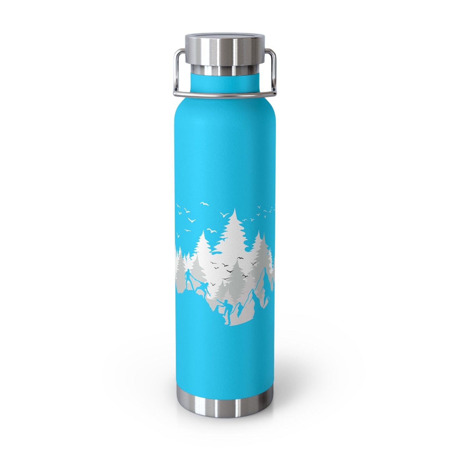 Nature-Inspired Insulated Water Bottle – Forest Design, Eco-Friendly Travel Mug, Hiking Gift for Outdoor Lovers