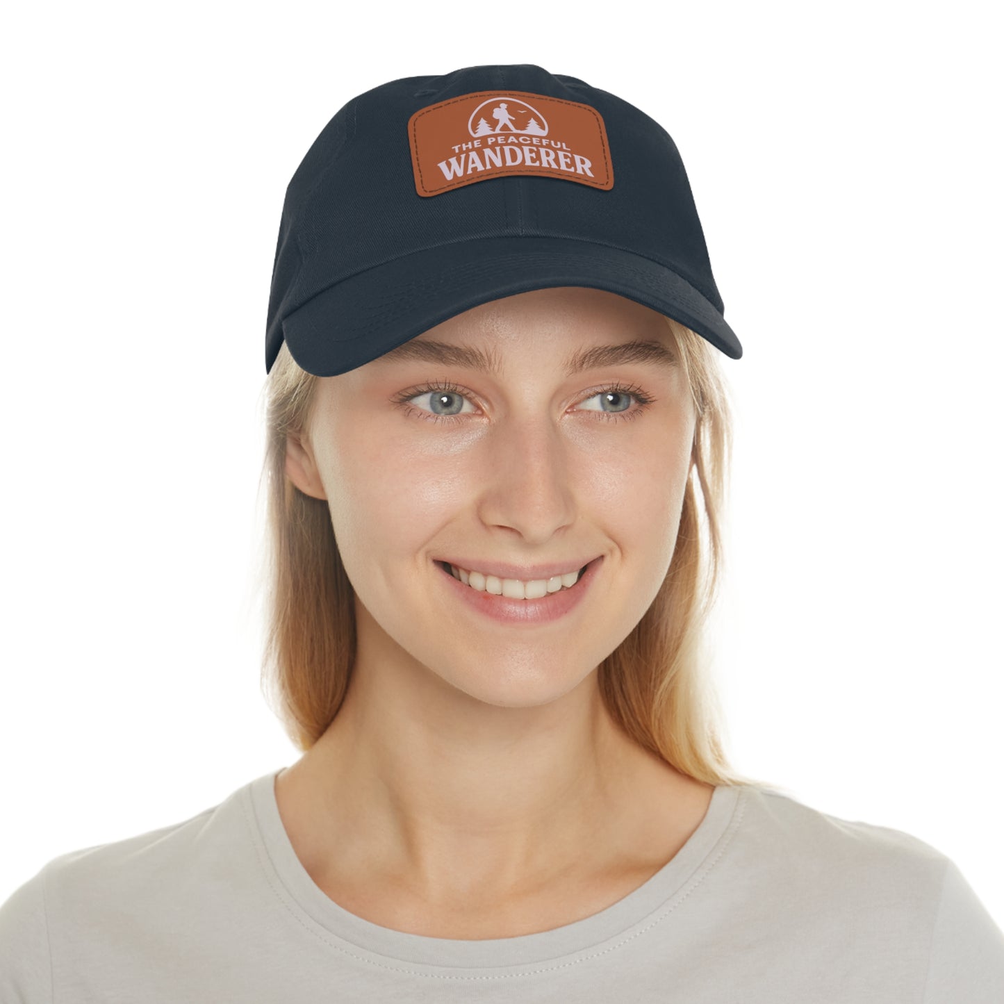 Stylish Dad Hat with Leather Patch, Adventure Hat, Gift for Dads, Wanderer Cap, Casual Wear, Outdoor Events, Hiking Gear