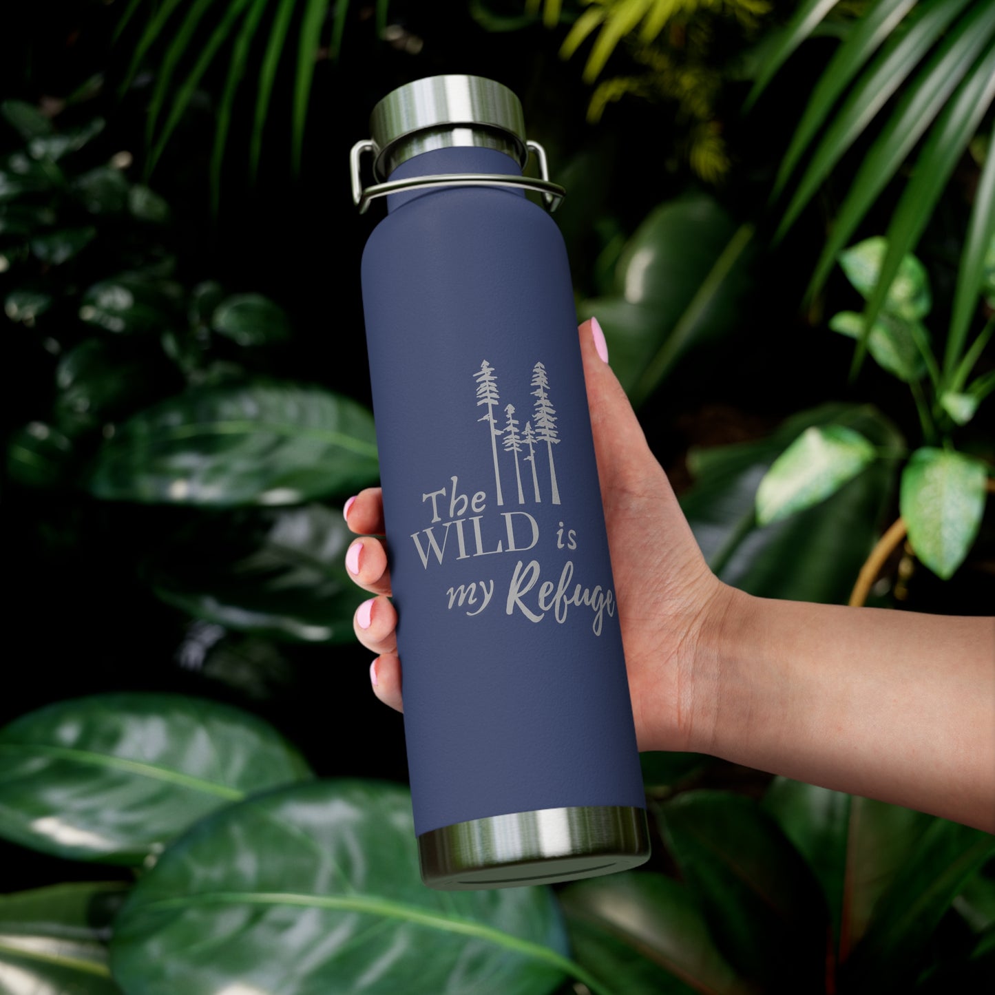 The Wild Is My Refuge – 22oz Insulated Water Bottle | Adventure Gift for Nature Love