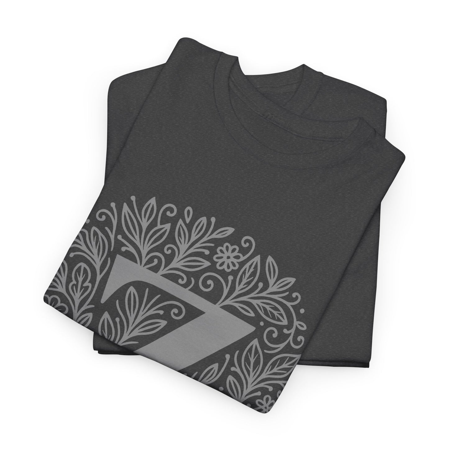 Personalized Initial Z, Unisex Heavy Cotton Tee, Custom Graphic T-Shirt, Gifts for Her, Birthday, Casual Wear, Women's Fashion