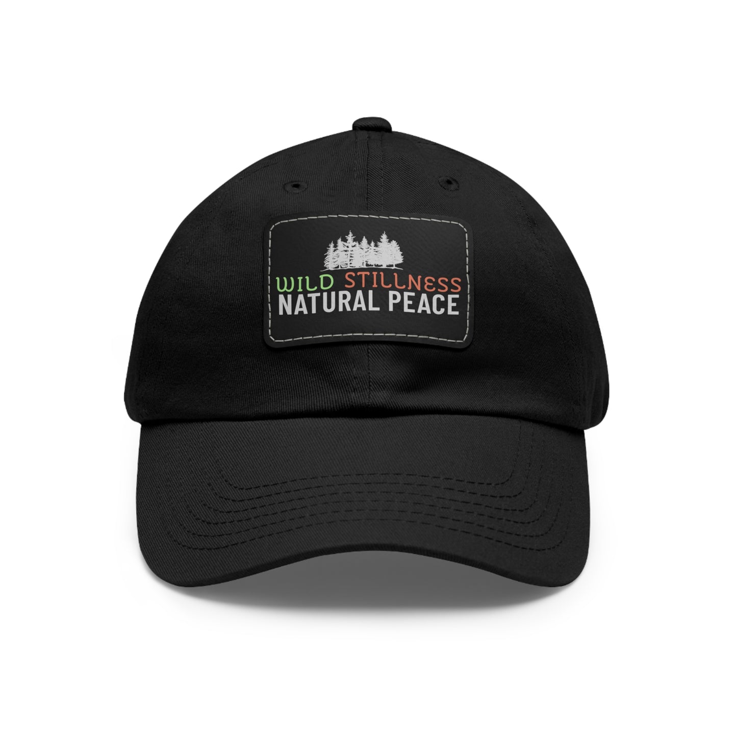 Nature-Inspired Dad Hat – Wild Stillness Adjustable Cap, Outdoor Enthusiast Gift, Camping Hat, Natural Peace Relaxed Fit Cap