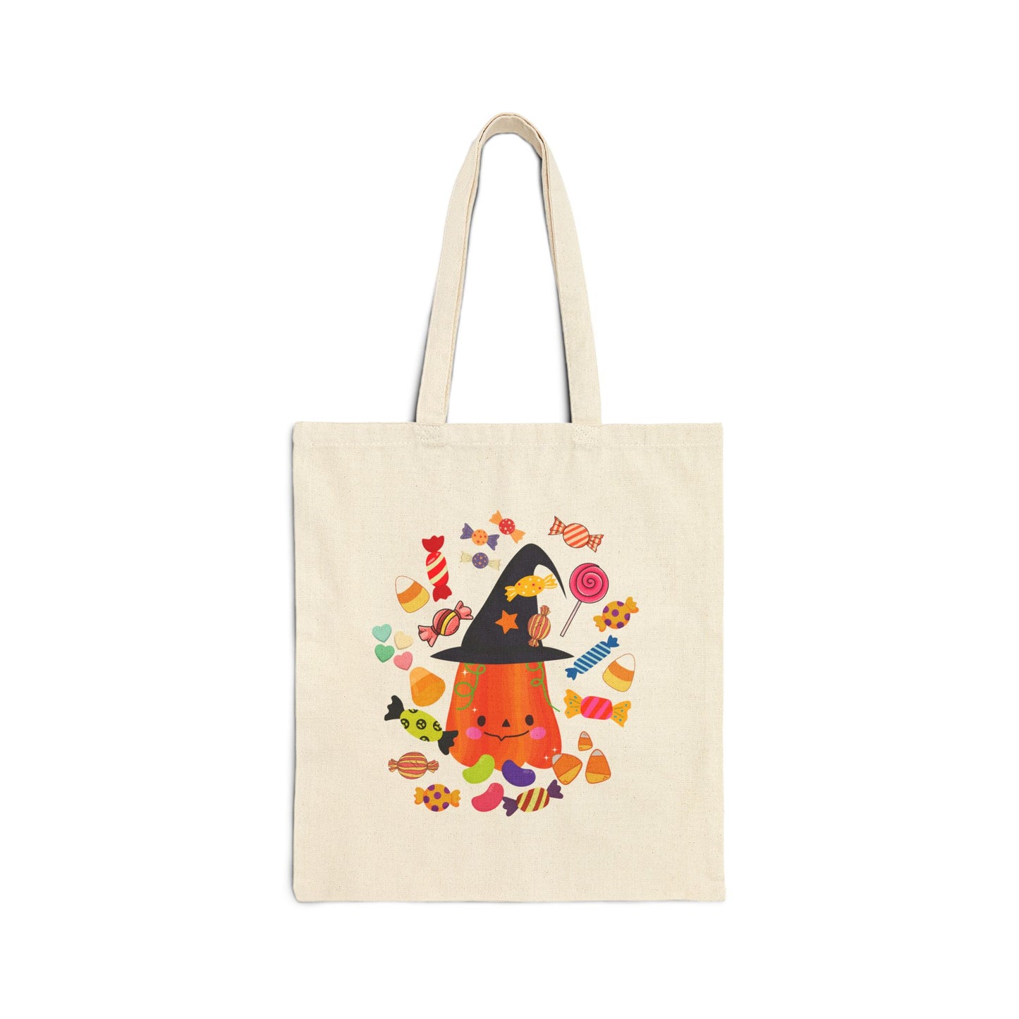 Whimsical Halloween Tote Bag, Cute Pumpkin Design, Trick or Treat Bag, Fall Accessory, Eco Friendly Gift