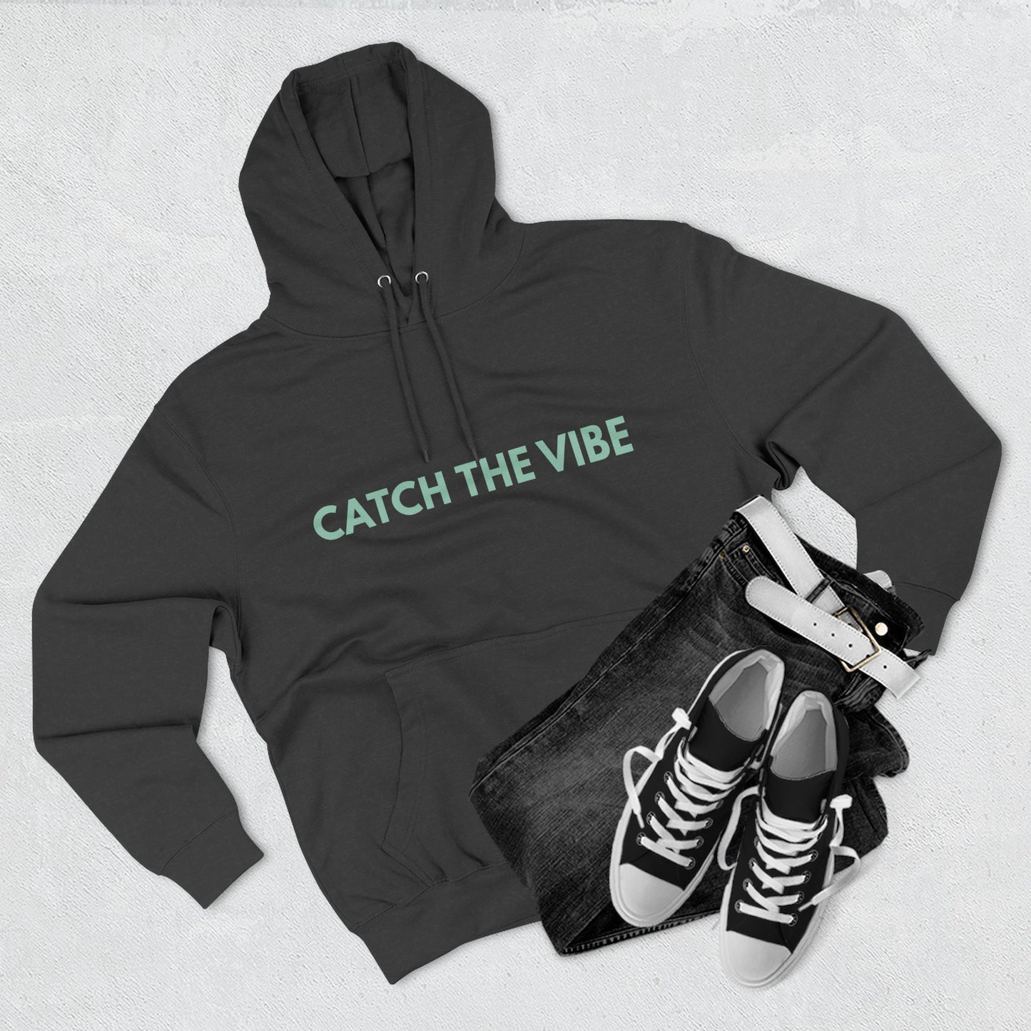 Catch the Vibe Hoodie Cozy Fleece Sweatshirt, Casual Unisex Loungewear Gift
