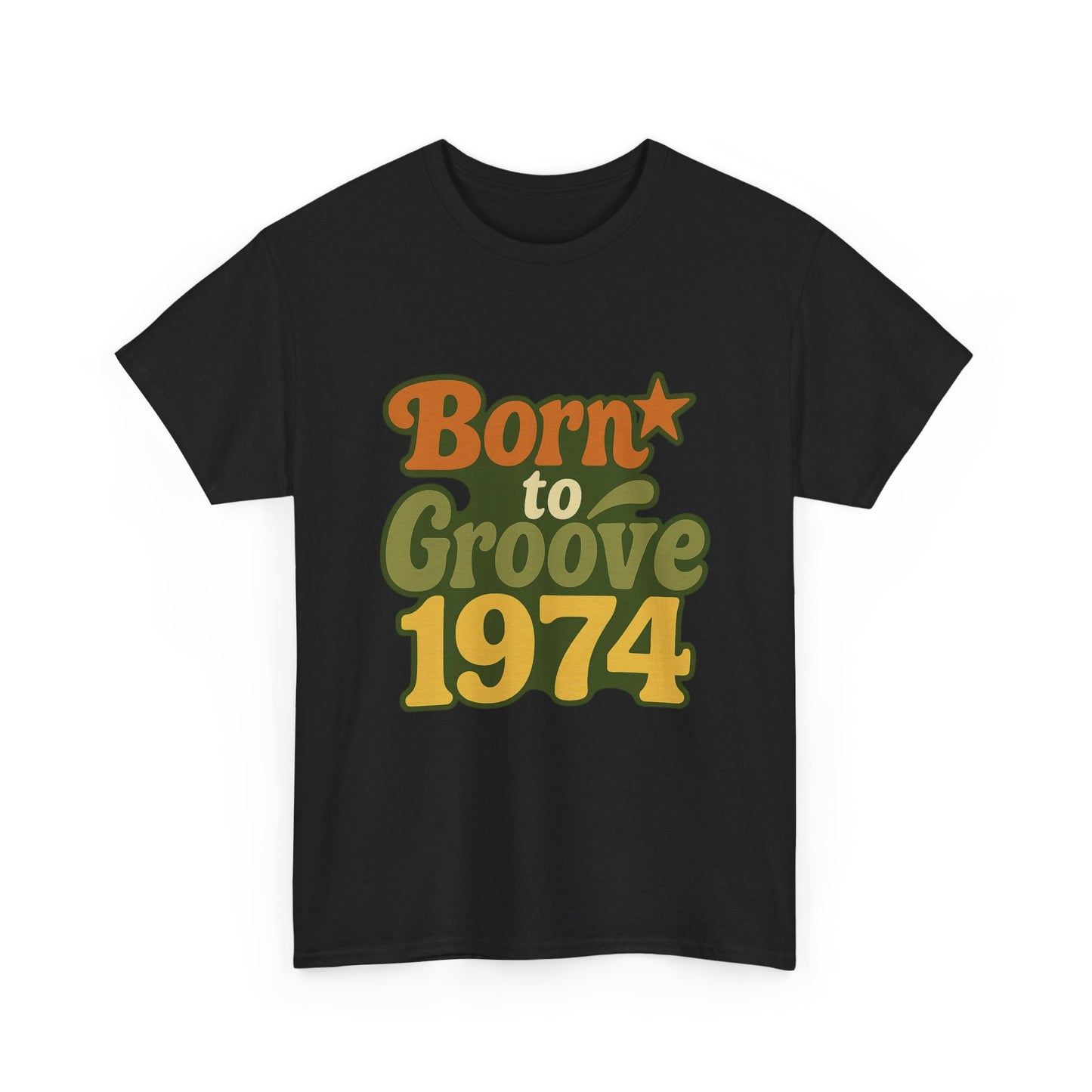 Retro Vibe T-Shirt Born to Vibe 1974 Cotton Tee, Unisex Vintage Shirt, 70s Style Top, Birthday Gift, Casual Everyday Apparel