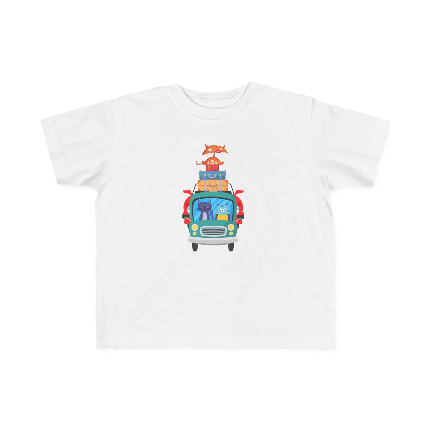 Whimsical Travel Adventure Toddler Tee, Kids Summer Shirt, Playful Vacation T-Shirt, Cute Animal Graphic Tee, Fun Family Trip Apparel