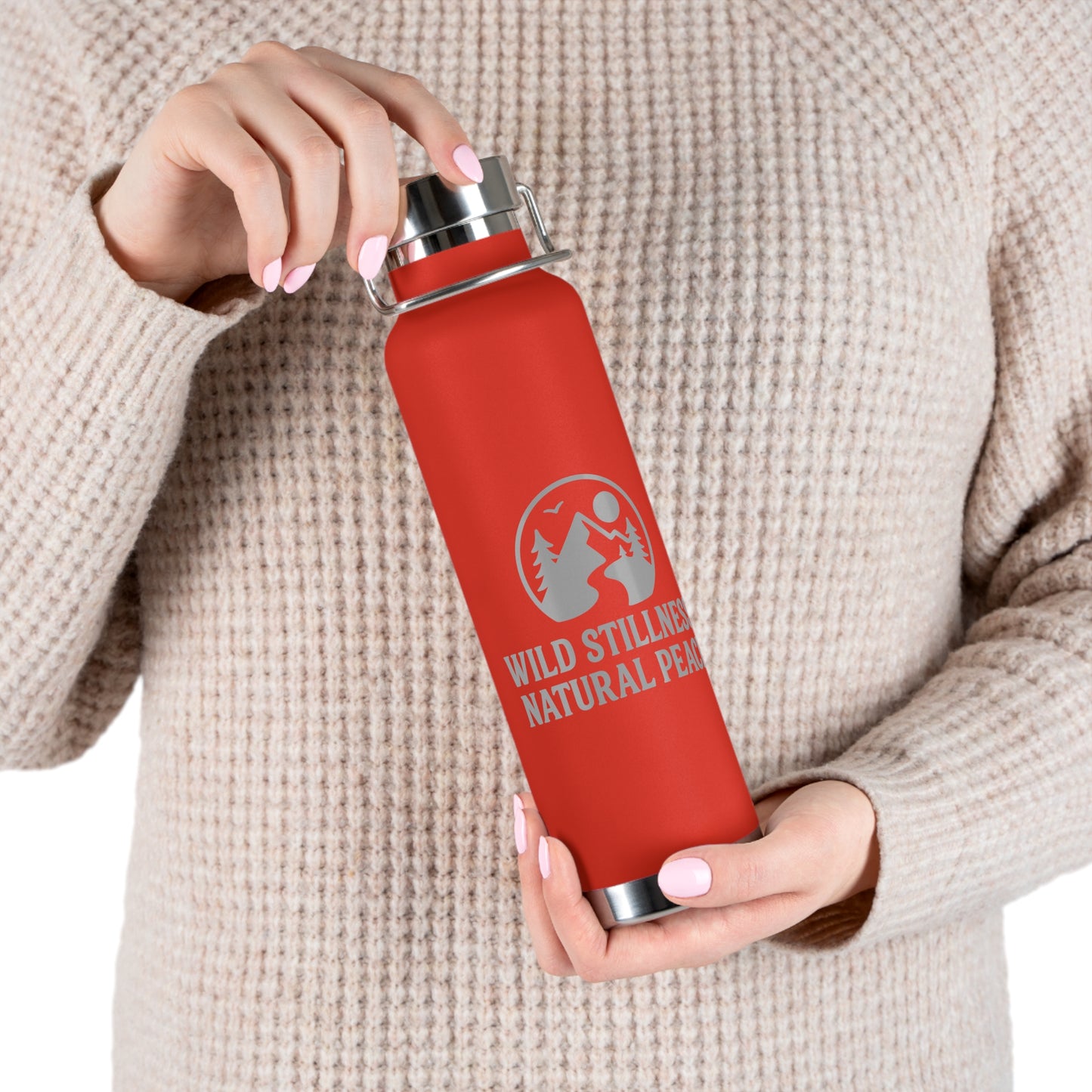 Wild Stillness, Natural Peace – 22oz Insulated Water Bottle | No-Sweat, Eco-Friendly Gift for Nature Lovers
