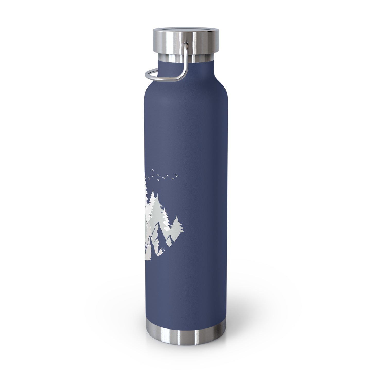 Nature-Inspired Insulated Water Bottle – Forest Design, Eco-Friendly Travel Mug, Hiking Gift for Outdoor Lovers