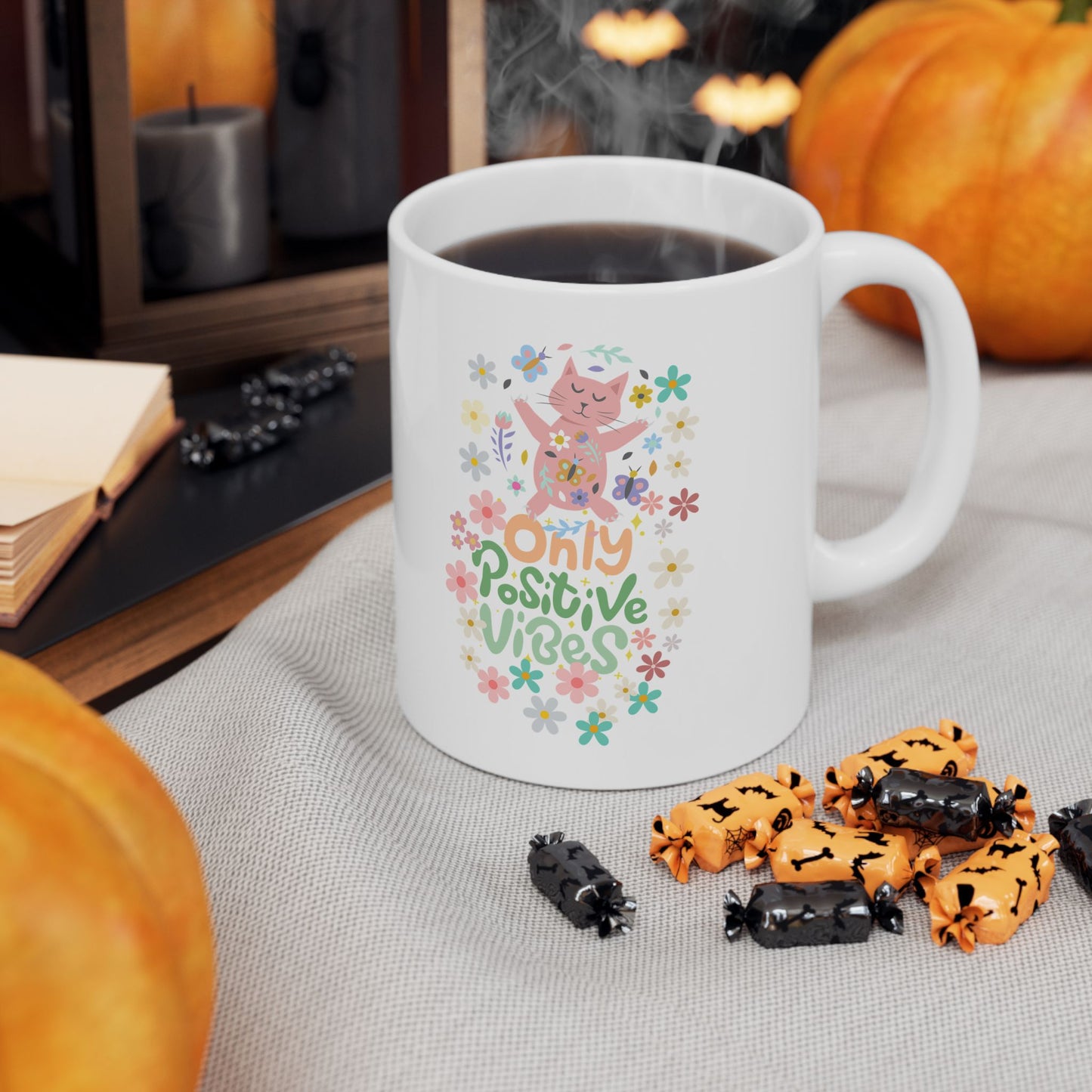 Floral Love Ceramic Mug | Personalized Coffee & Tea Cup, Cute Gift for Friends, Spring Home Decor, Mother’s Day Flower Mug
