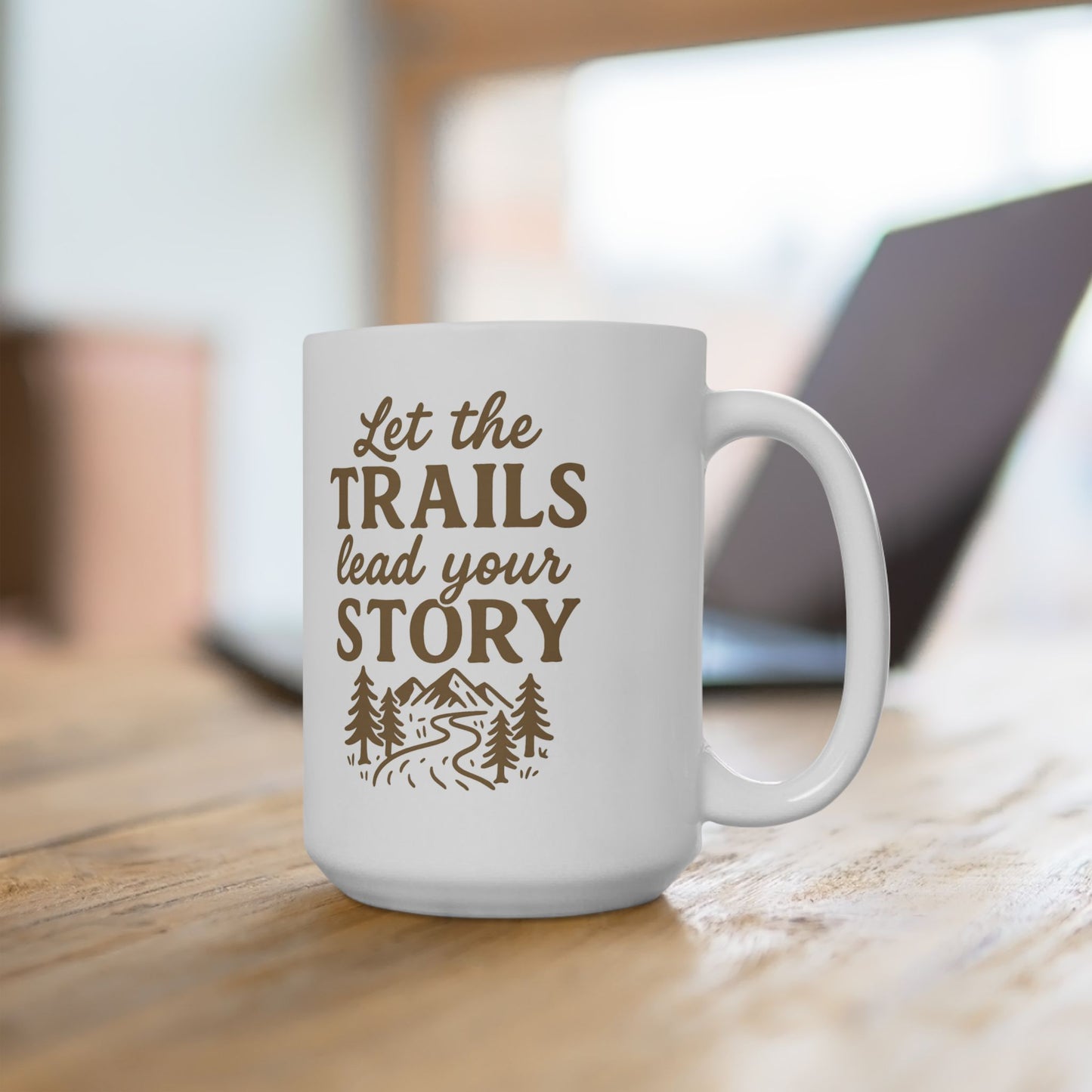 Nature Lover Ceramic Mug Hiking Gift, Outdoor Adventure Coffee Cup