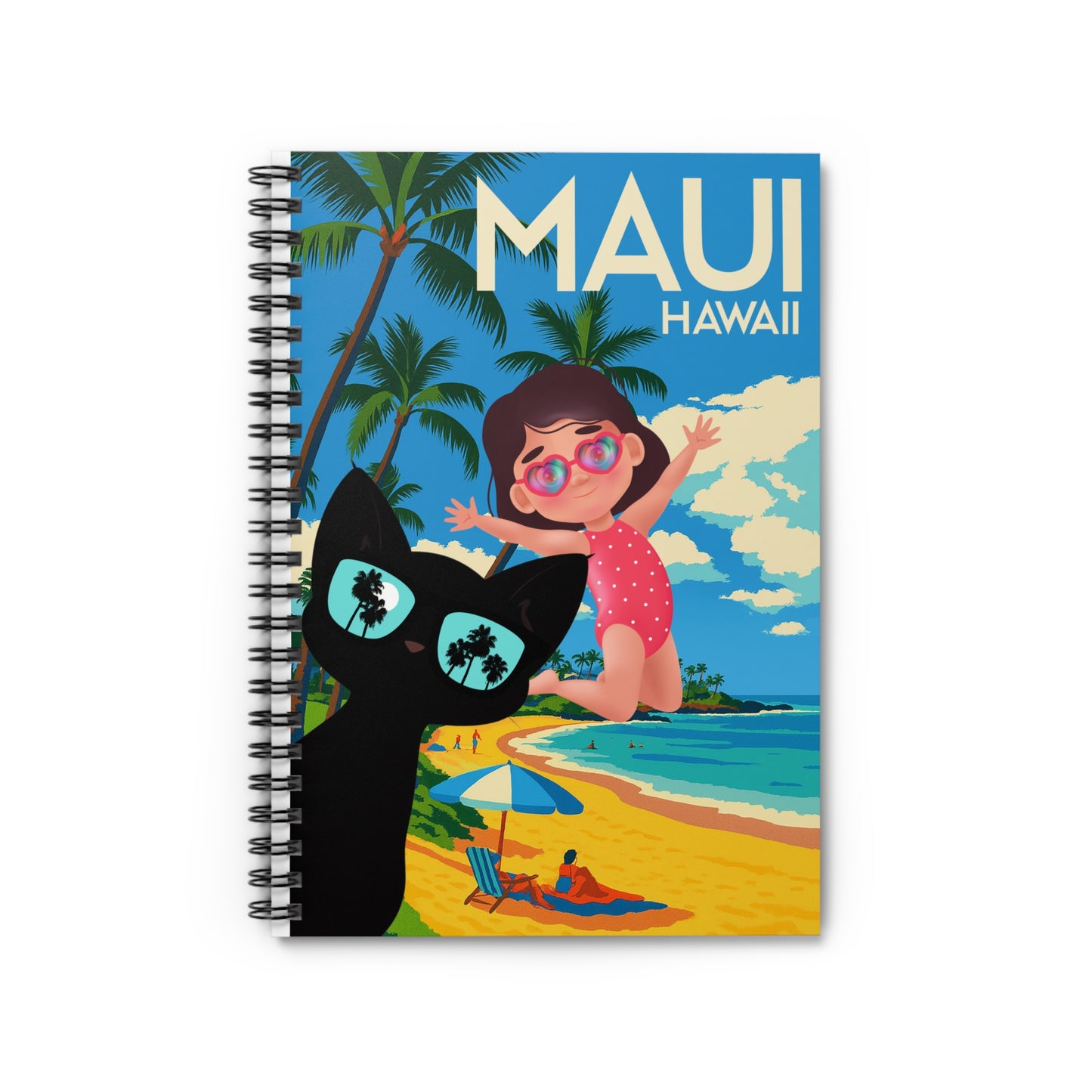 Maui Spiral Notebook – Tropical Island Journal, Colorful Stationery, Gift for Writers, Students, or Travel Lovers