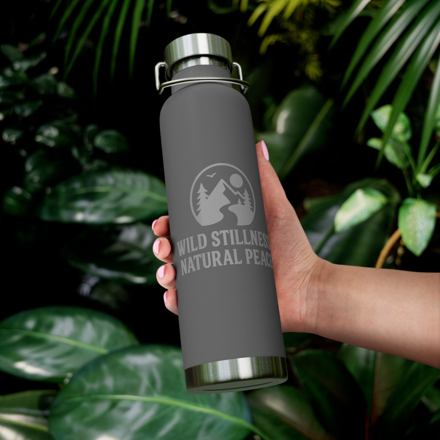 Wild Stillness, Natural Peace – 22oz Insulated Water Bottle | No-Sweat, Eco-Friendly Gift for Nature Lovers