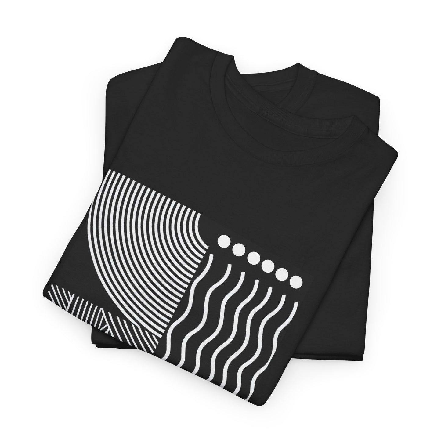 Abstract Geometric Graphic T-Shirt | Minimalist Monochrome Art Tee | Modern Black Unisex Shirt
