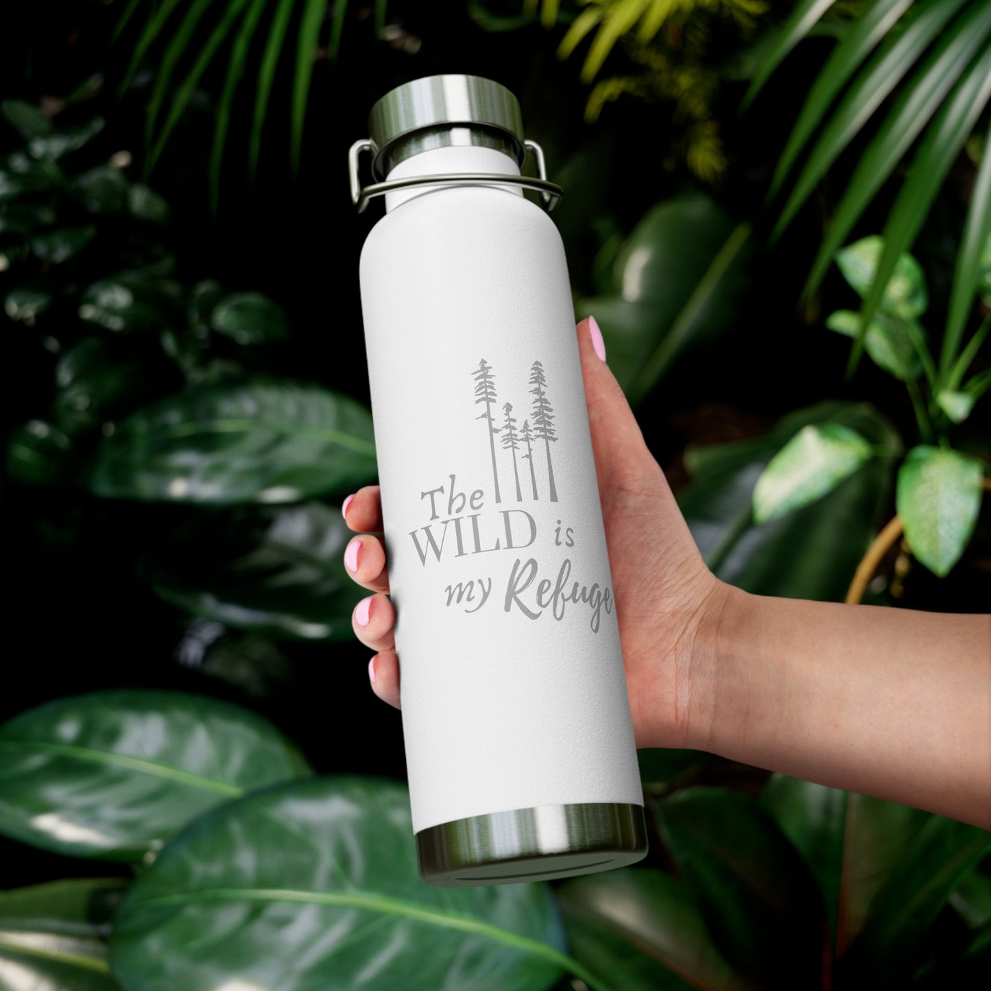 The Wild Is My Refuge – 22oz Insulated Water Bottle | Adventure Gift for Nature Love