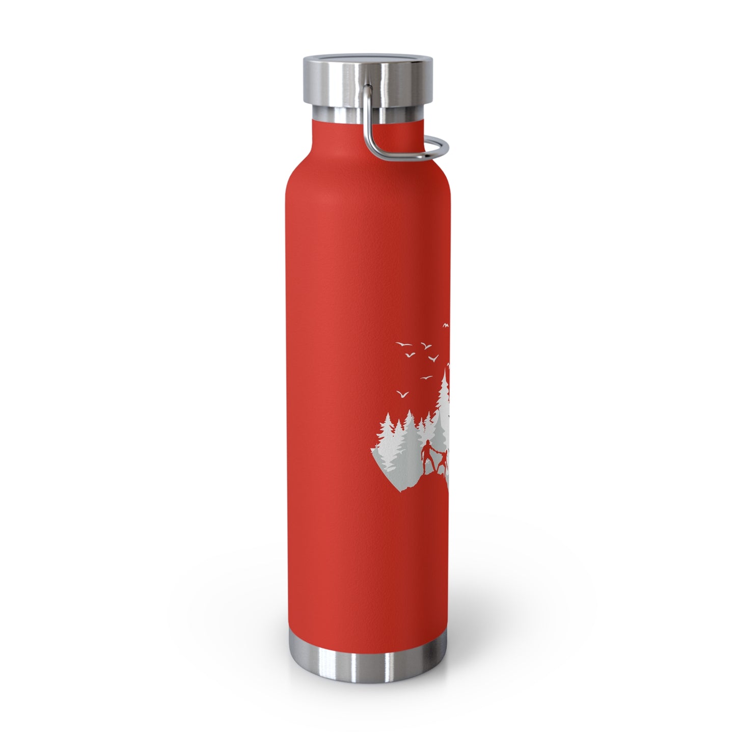 Nature-Inspired Insulated Water Bottle – Forest Design, Eco-Friendly Travel Mug, Hiking Gift for Outdoor Lovers