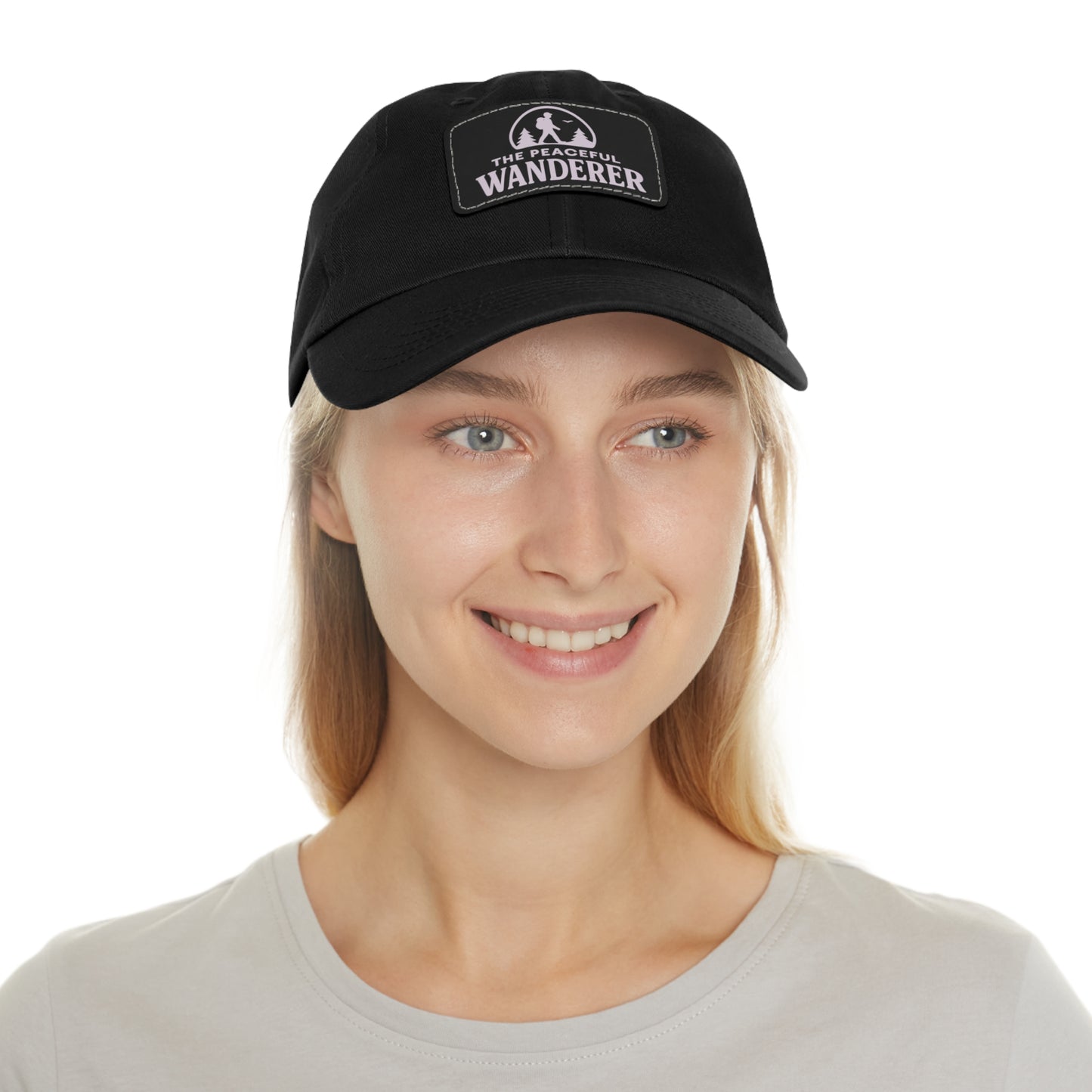Stylish Dad Hat with Leather Patch, Adventure Hat, Gift for Dads, Wanderer Cap, Casual Wear, Outdoor Events, Hiking Gear
