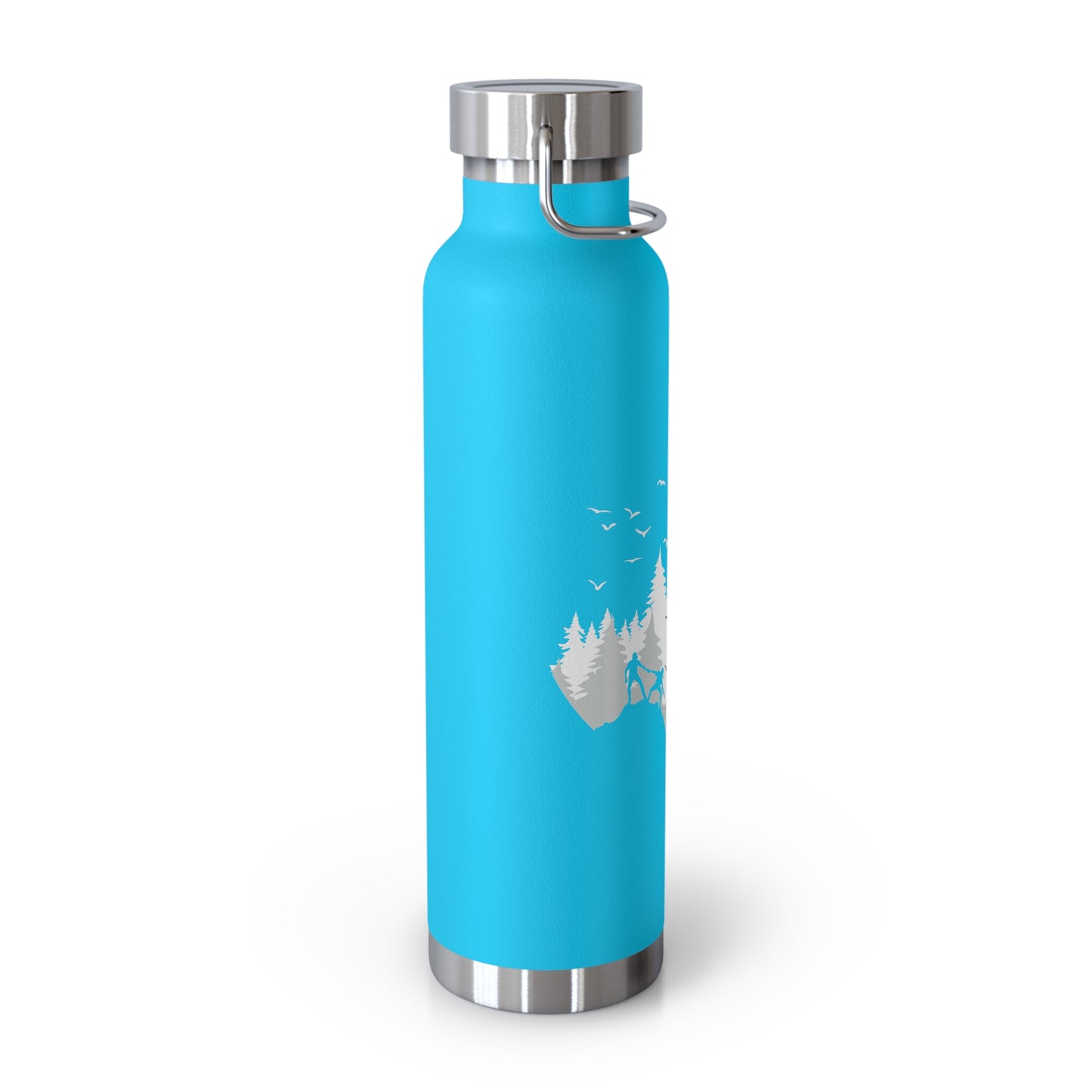 Nature-Inspired Insulated Water Bottle – Forest Design, Eco-Friendly Travel Mug, Hiking Gift for Outdoor Lovers