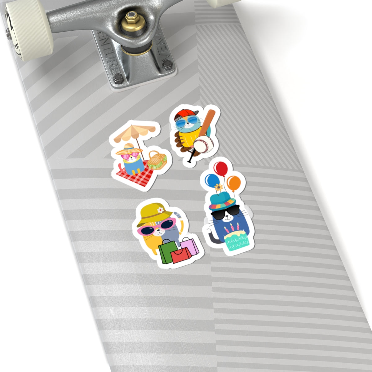 Cute Cat Kiss-Cut Stickers | Adorable Cat Designs for Scrapbooking, Journaling, Laptop Decor, Party Favors & Gifts for Cat Lovers