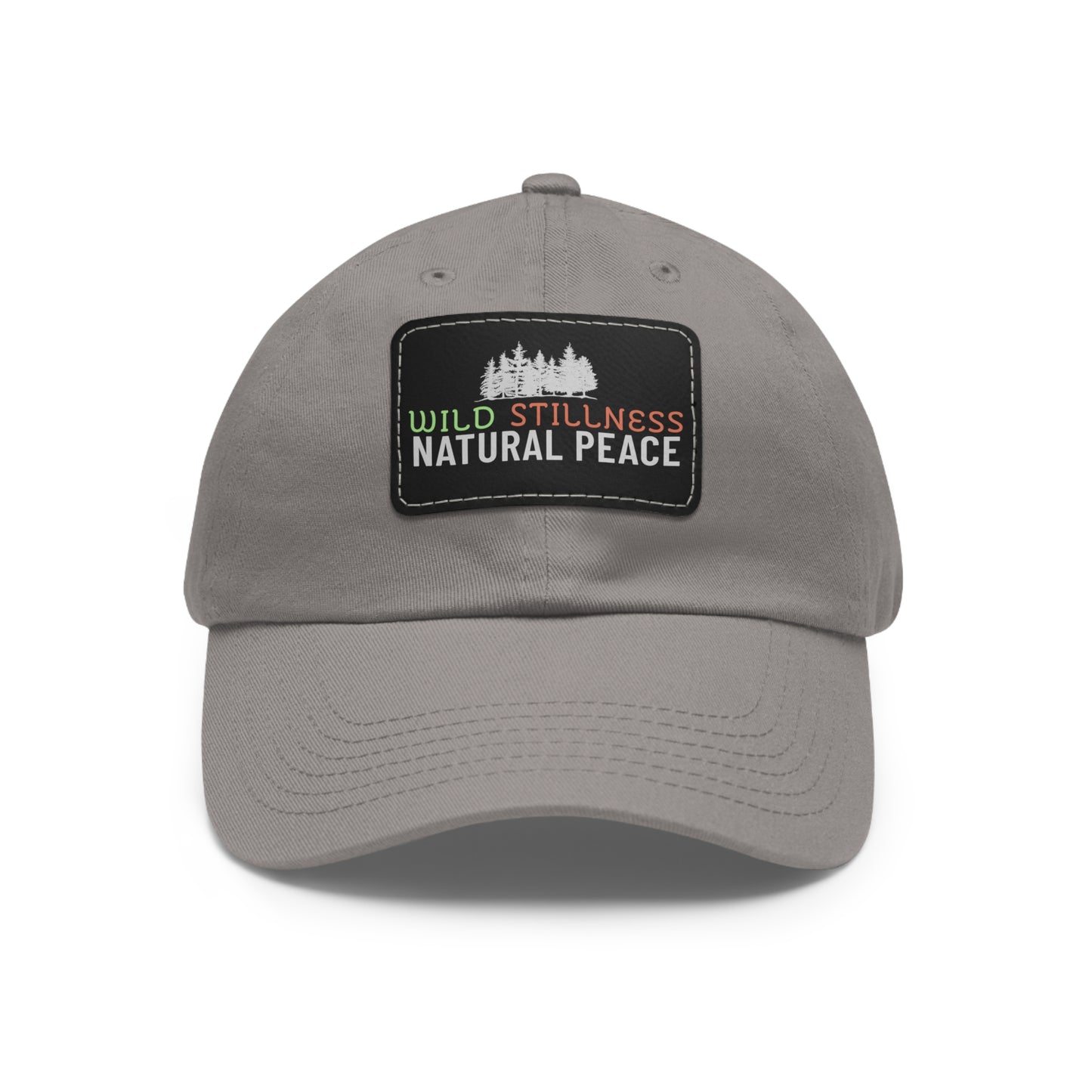 Nature-Inspired Dad Hat – Wild Stillness Adjustable Cap, Outdoor Enthusiast Gift, Camping Hat, Natural Peace Relaxed Fit Cap