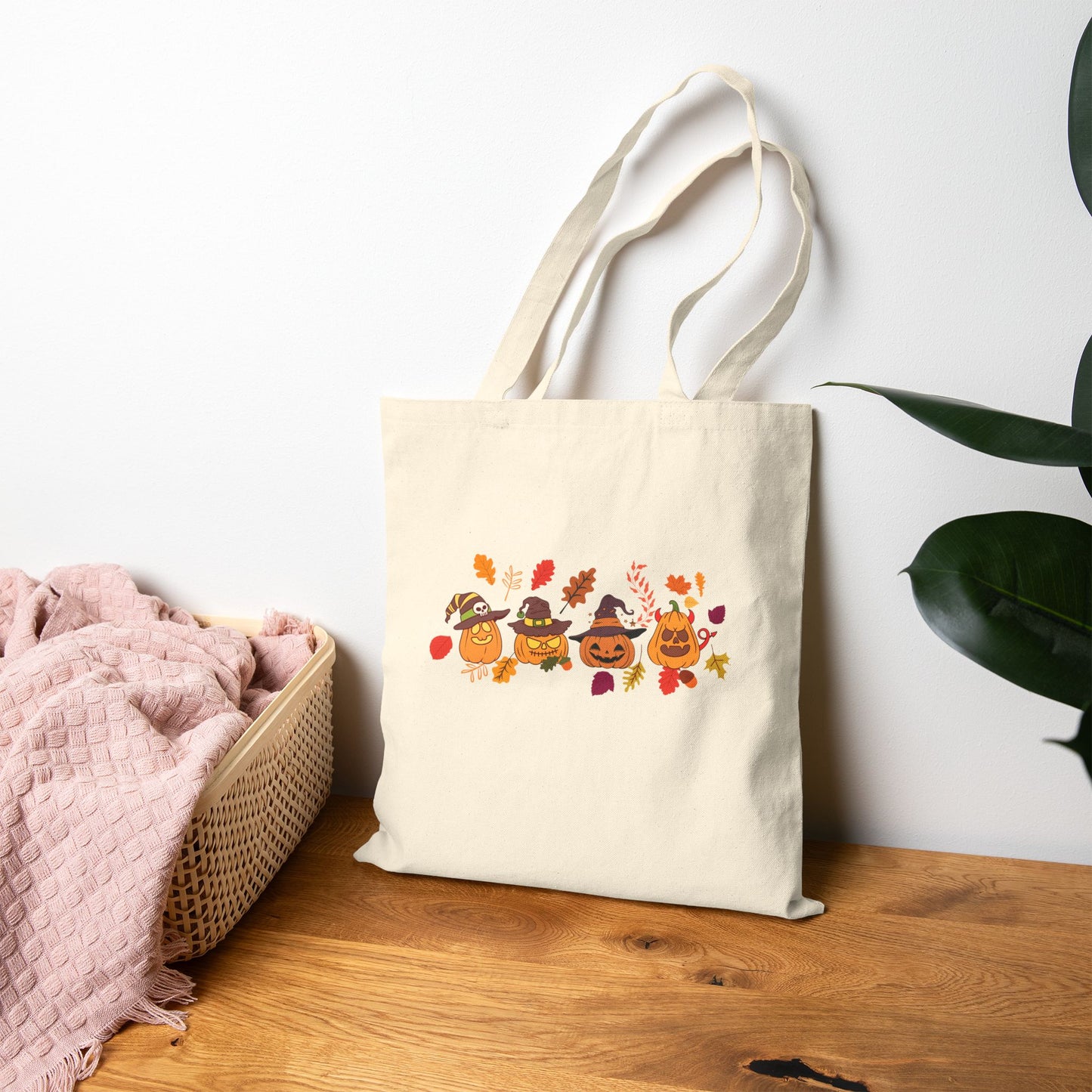 Pumpkin Halloween Tote Bag – Eco-Friendly Trick or Treat Shopper, Reusable Fall Market Tote, Cute Seasonal Gift Idea