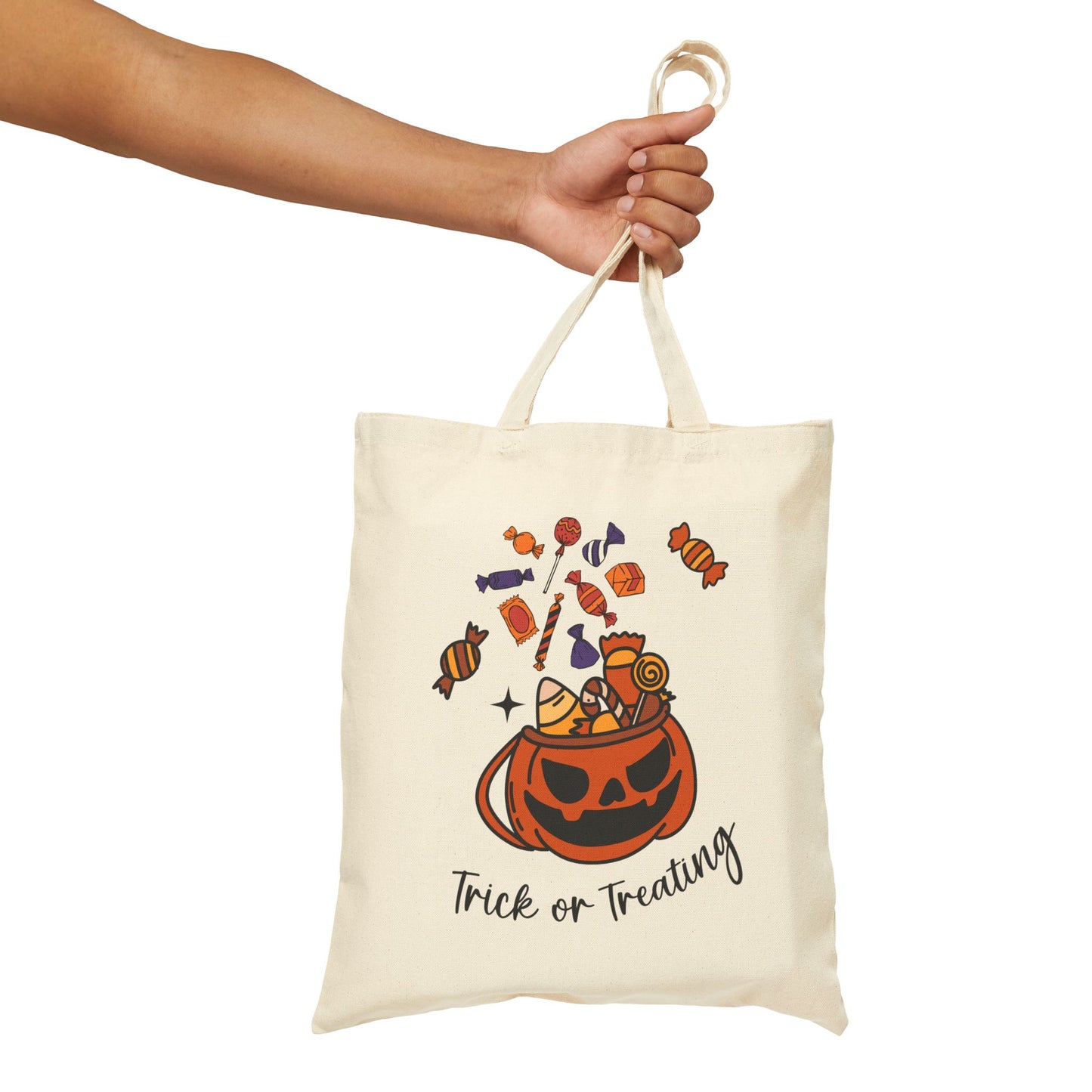 Halloween Trick or Treat Tote Bag, Eco Friendly Reusable Bag, Kids Halloween Gift, Fall Festival Tote, Shopping Bag