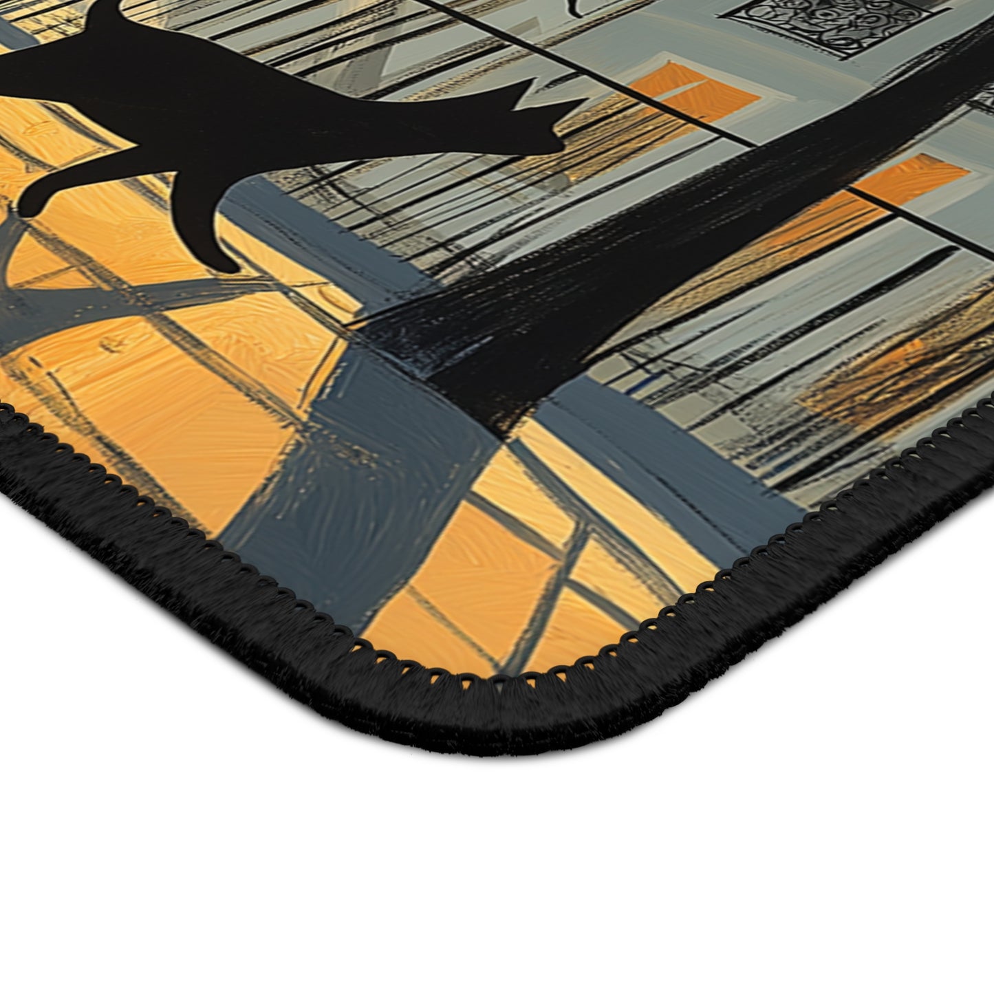 Cat Silhouette Gaming Mouse Pad - Cozy Workspace Decor, Ideal for Gamers, Cat Lovers, Home Offices, Gifts
