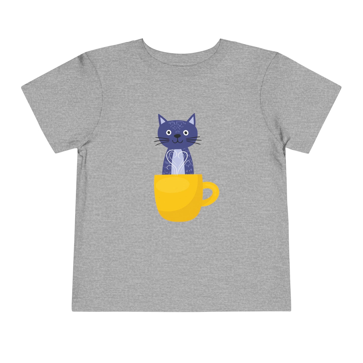 Cute Cat in Cup Toddler T-Shirt, Fun Kids Tee, Playful Gift, Perfect for Birthdays, Cat Lovers, Everyday Wear