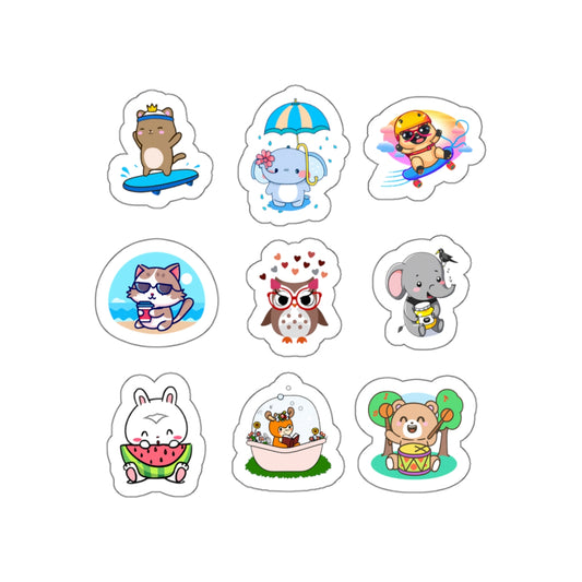Colorful Die-Cut Animal Stickers for Kids | Cute Playful Sticker Pack, Fun Party Favors, Scrapbook & Journal Decor, Gift for Friends