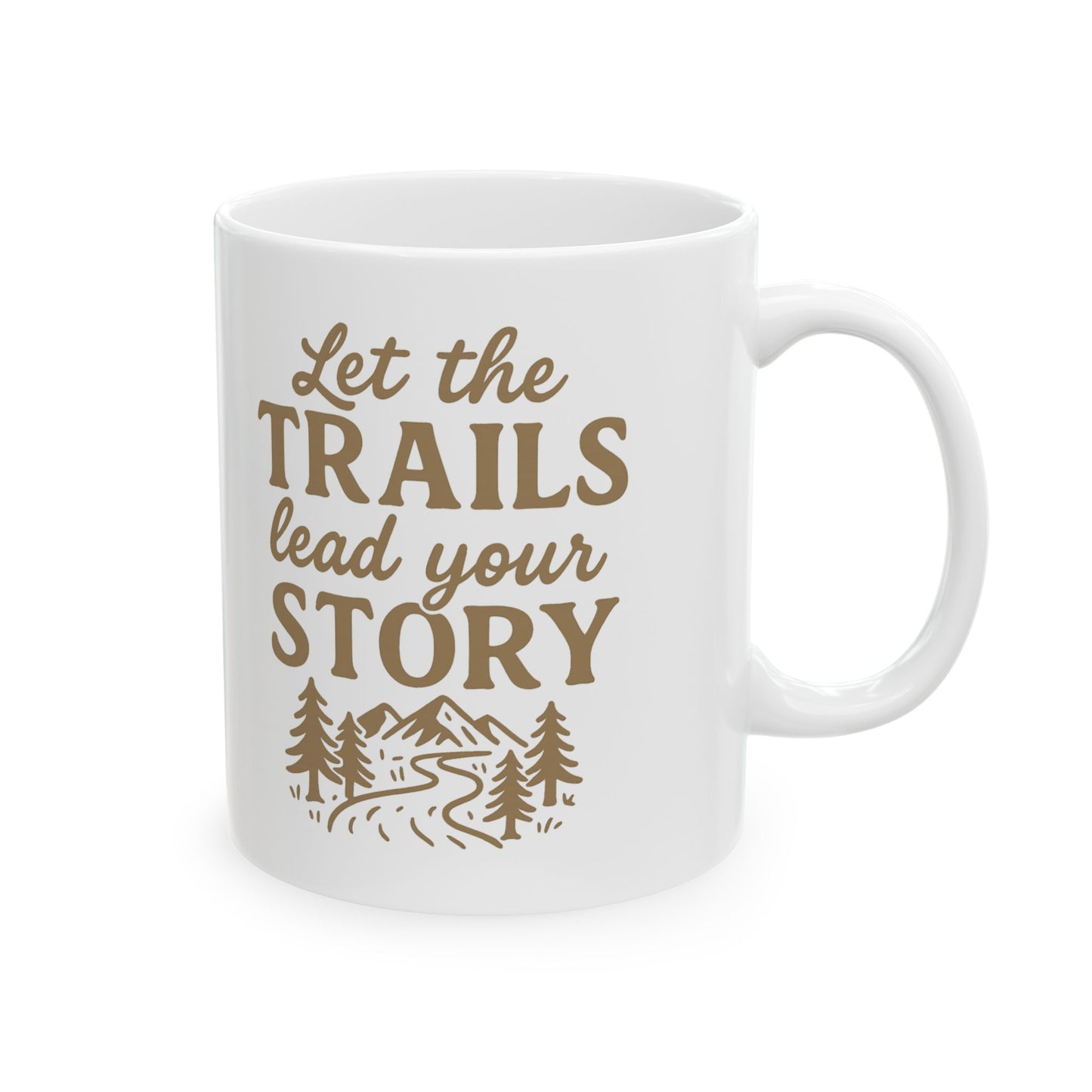 Nature Lover Ceramic Mug Hiking Gift, Outdoor Adventure Coffee Cup
