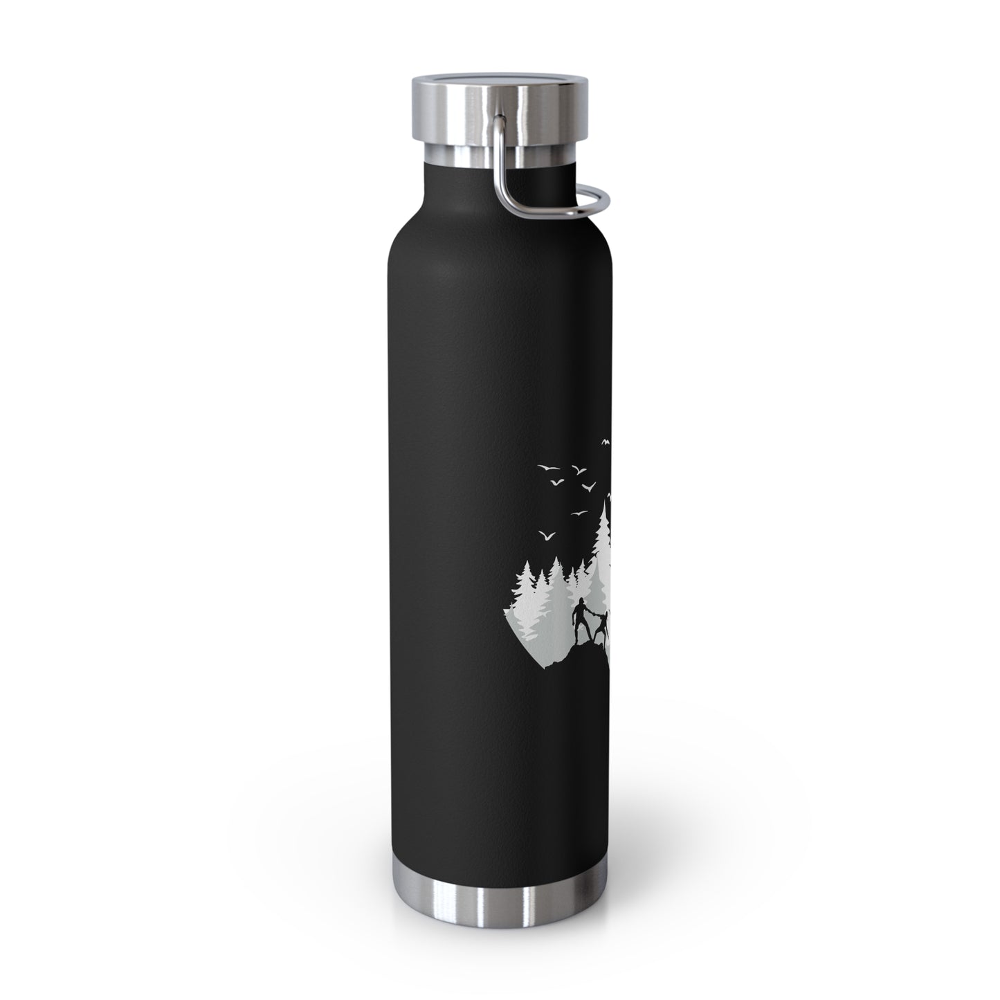 Nature-Inspired Insulated Water Bottle – Forest Design, Eco-Friendly Travel Mug, Hiking Gift for Outdoor Lovers