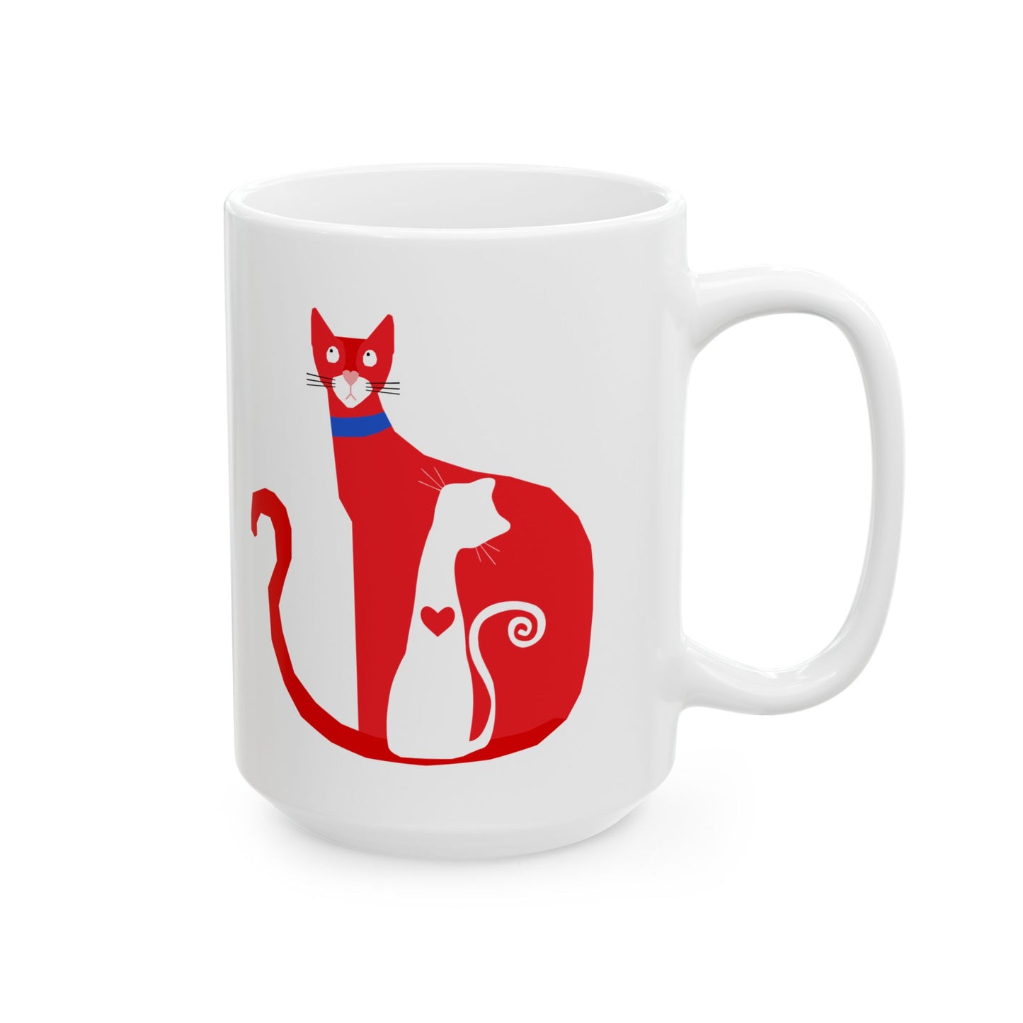 Cute Cat Ceramic Mug | Cat Lover Gift, Coffee & Tea Cup, Pet Owner Present, Cat Themed Home Decor, Gift for Her