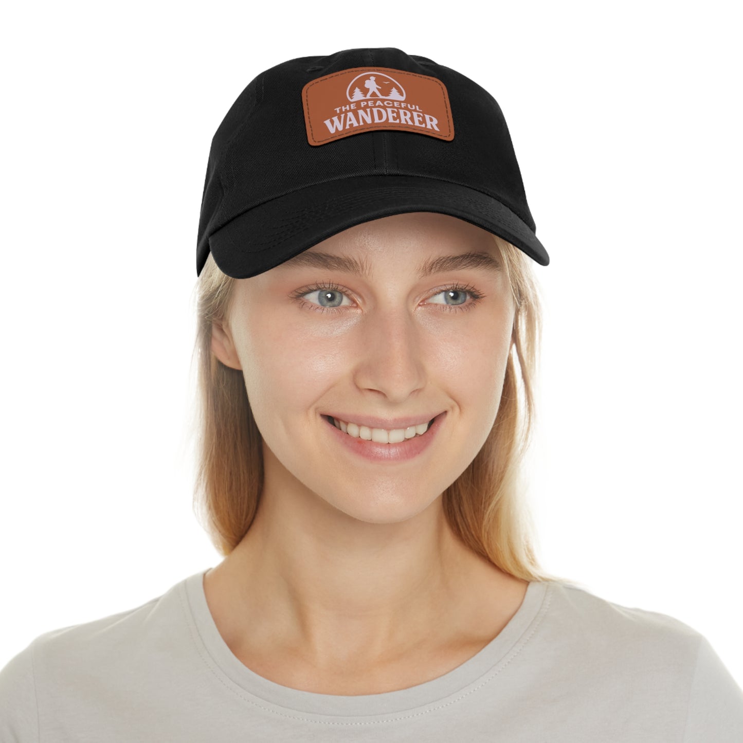 Stylish Dad Hat with Leather Patch, Adventure Hat, Gift for Dads, Wanderer Cap, Casual Wear, Outdoor Events, Hiking Gear