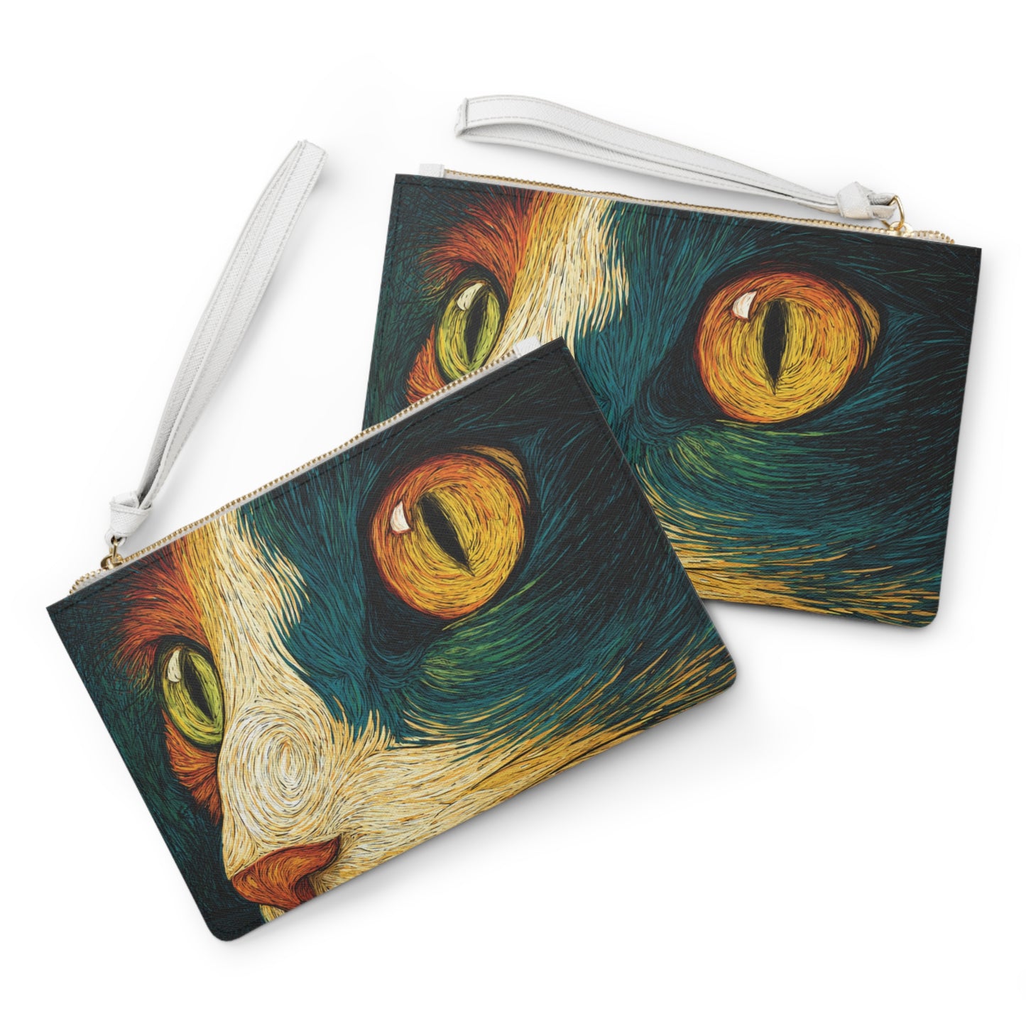 Artistic Cat Clutch Bag – Unique Animal Lover Purse | Cute Gift for Cat or Dog Owners | Pet Art Accessory for Everyday Use