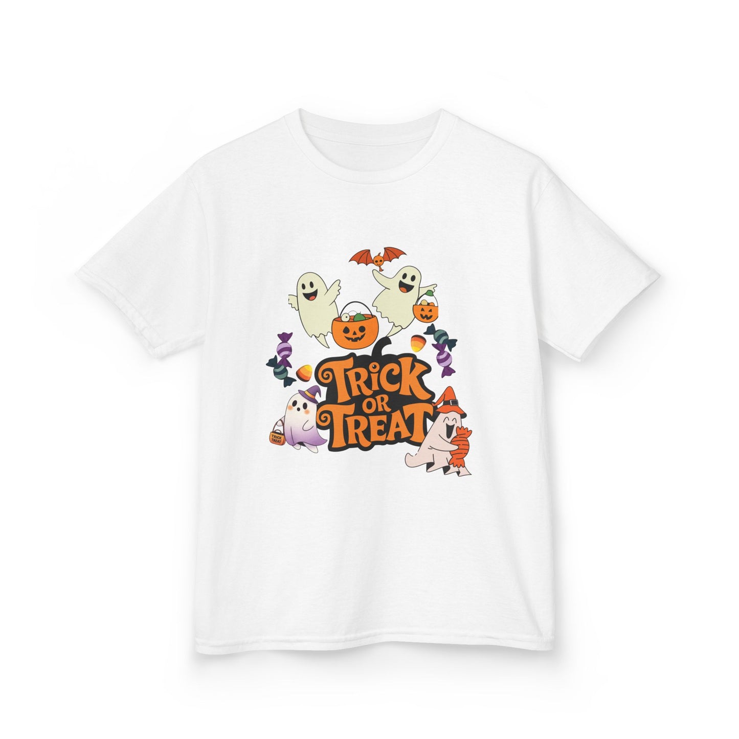 Kids Halloween T-Shirt, Trick or Treat Tee, Spooky Kids Shirt, Cute Halloween Top, Kids Costume Shirt, Halloween Gift Idea