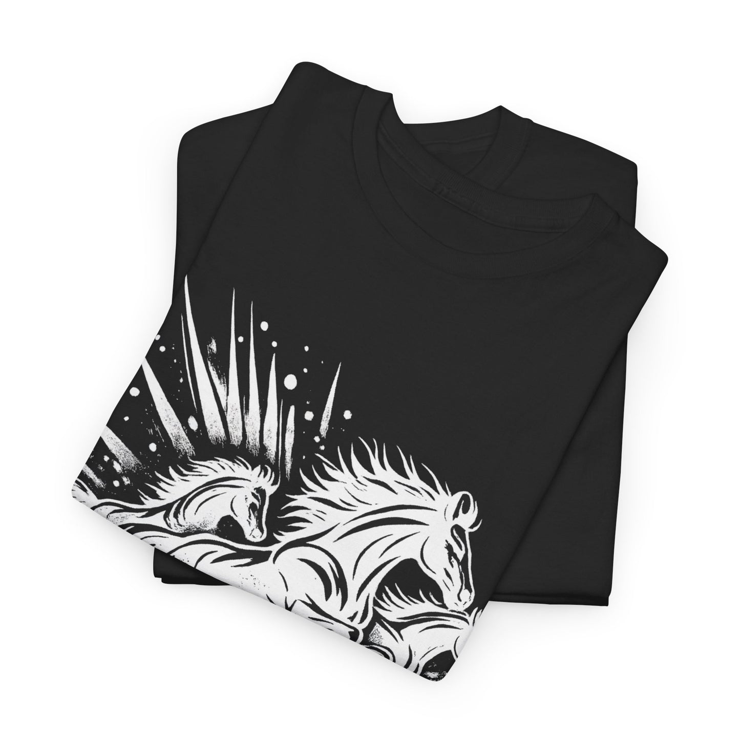 Unbridled Spirit Horse T-Shirt | Running Horses Graphic Tee | Equestrian Lover Gift | Unisex Cotton Shirt