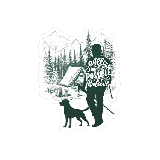 Adventure Vinyl Stickers – Kiss-Cut Nature Decals for Outdoor Lovers, Travel Decor, Window Stickers, Gifts for Hikers & Explorers