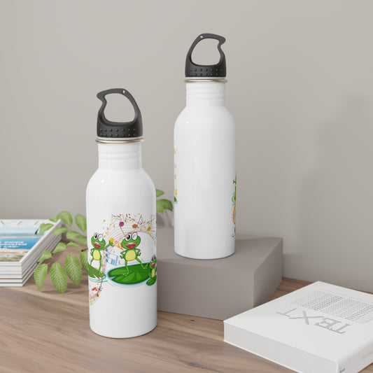 Frog Stainless Steel Water Bottle | Eco-Friendly Kids Bottle | Outdoor Adventure Flask | Nature Lover Gift, Spring Hydration