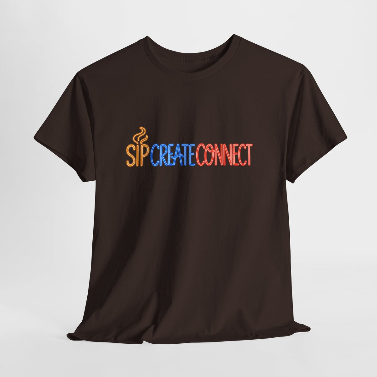 Sip Create Connect Shirt | Creative Community Tee | Maker & Artist Graphic T-Shirt
