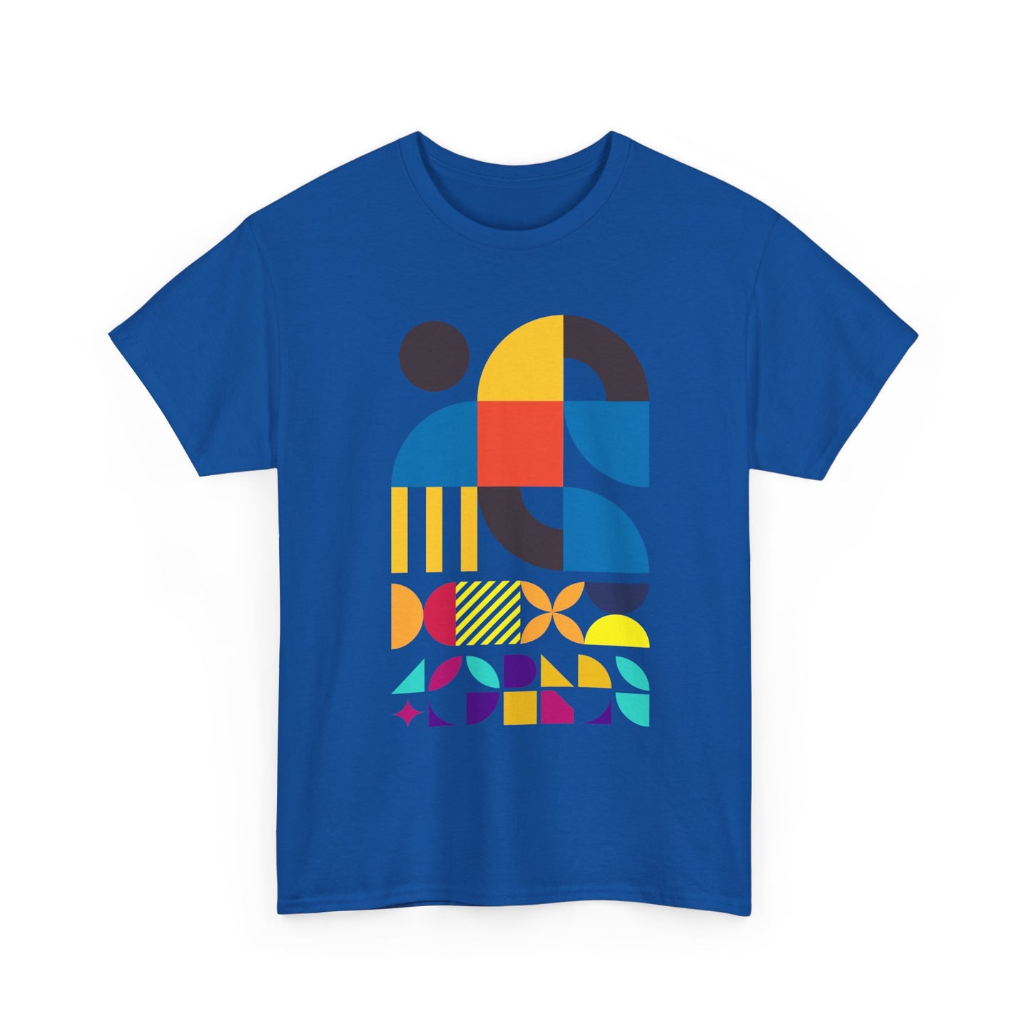 Abstract Geometric Shapes T-Shirt, Mid Century Modern Graphic Tee, Colorful Retro Pattern Shirt, Minimalist Art Unisex Tee, Modern Design Top